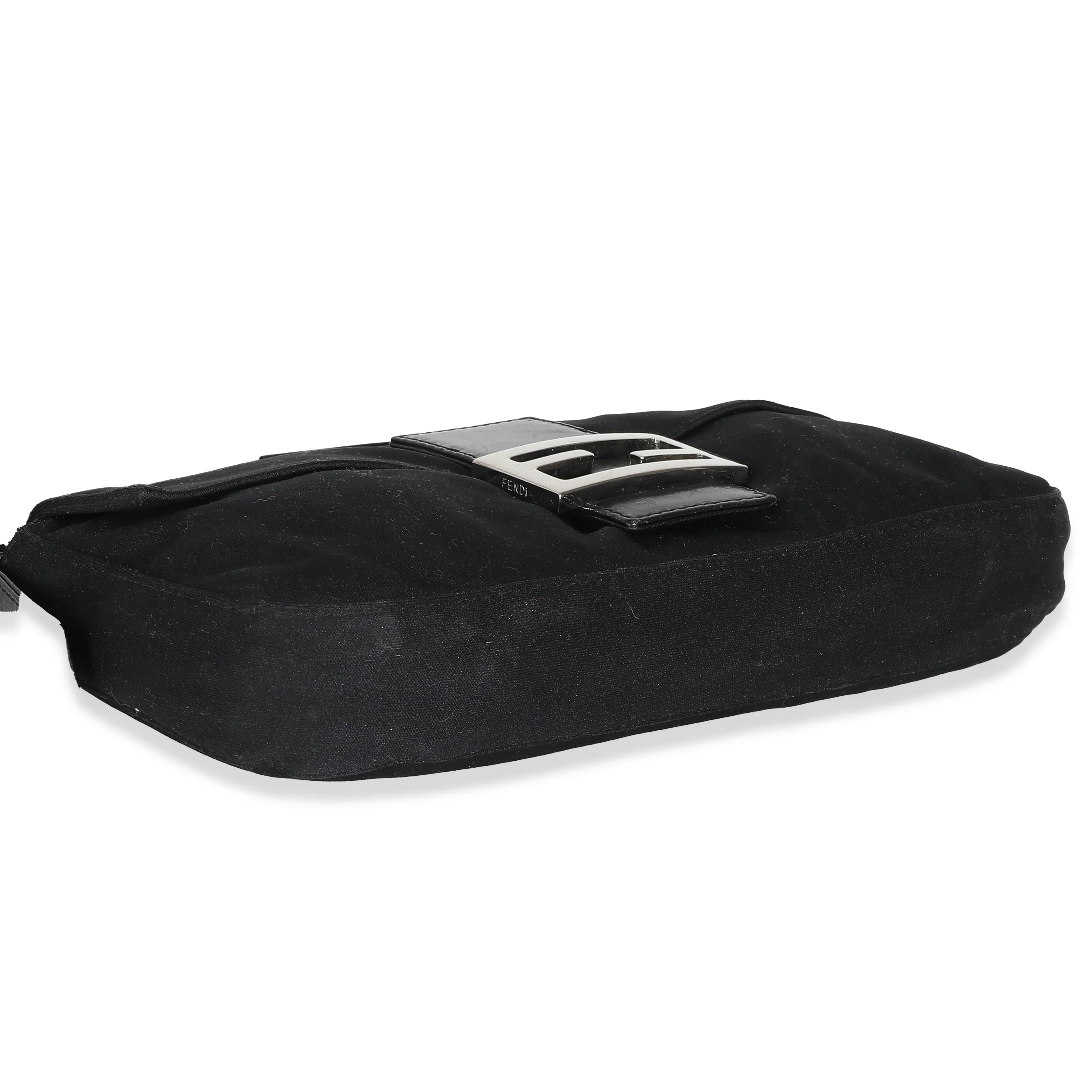 Black Neoprene Medium Baguette Bag - Image 6