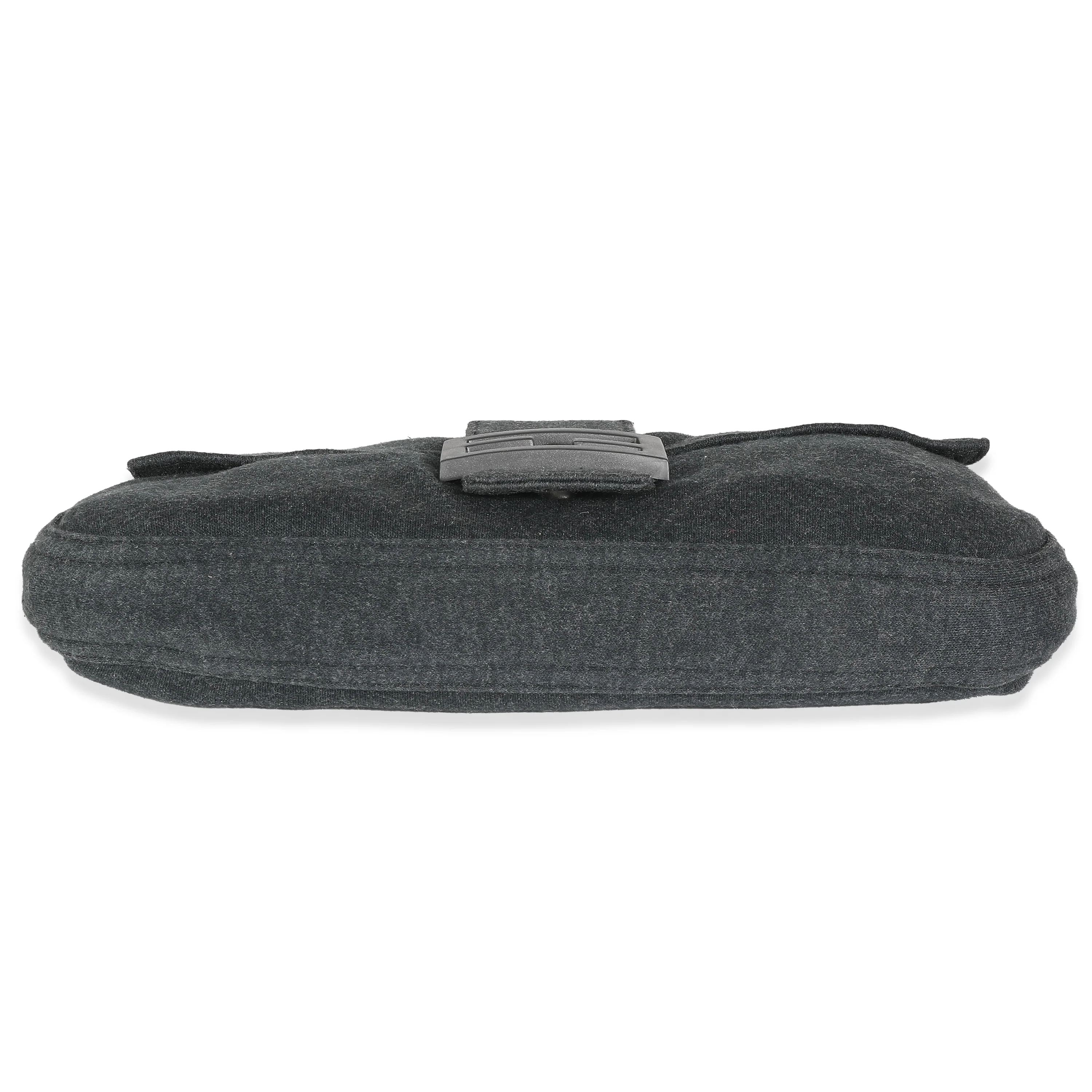 Grey Jersey Medium Baguette Bag - Image 4