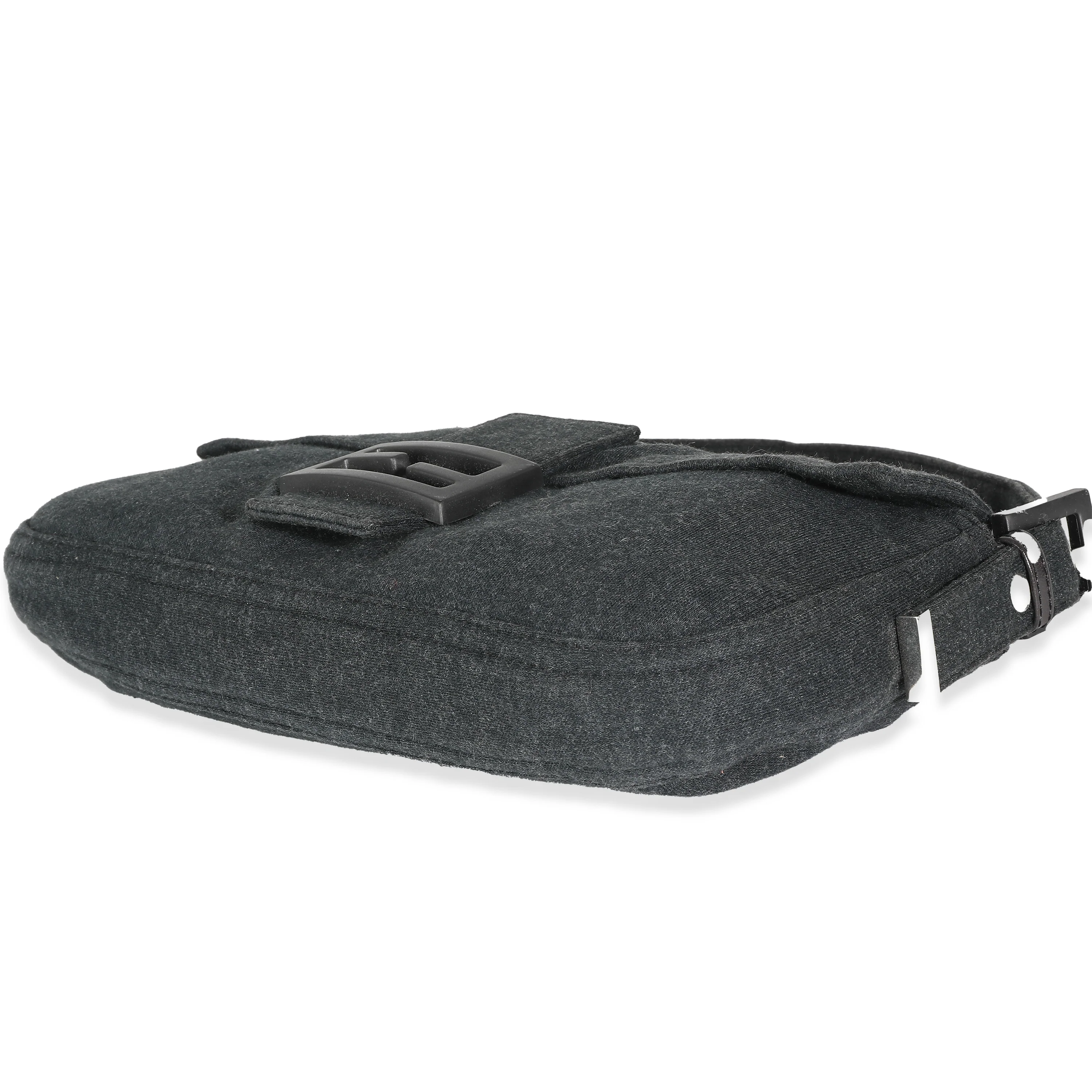 Grey Jersey Medium Baguette Bag - Image 5