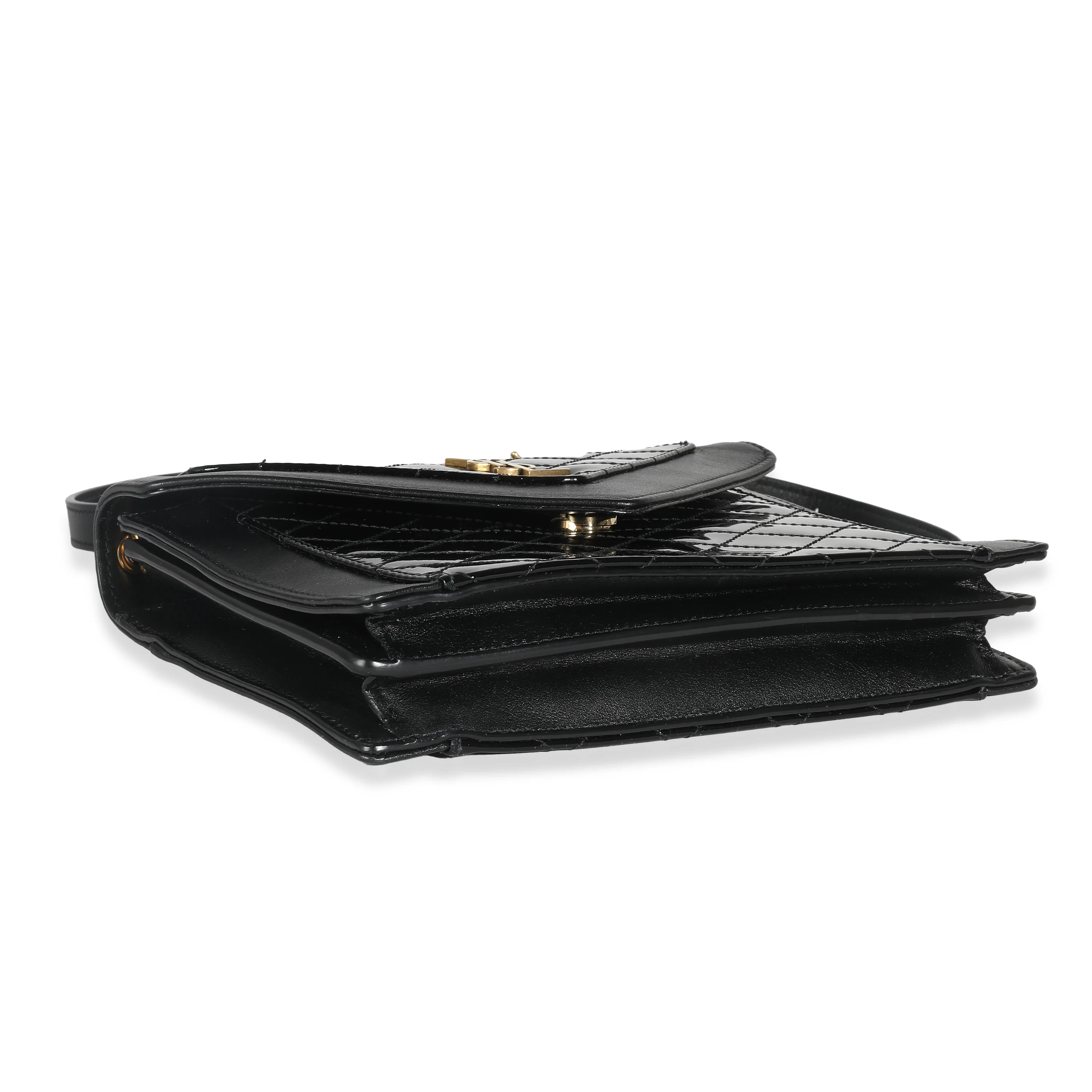 Black Patent Calfskin Mini Gaby Satchel - Image 6