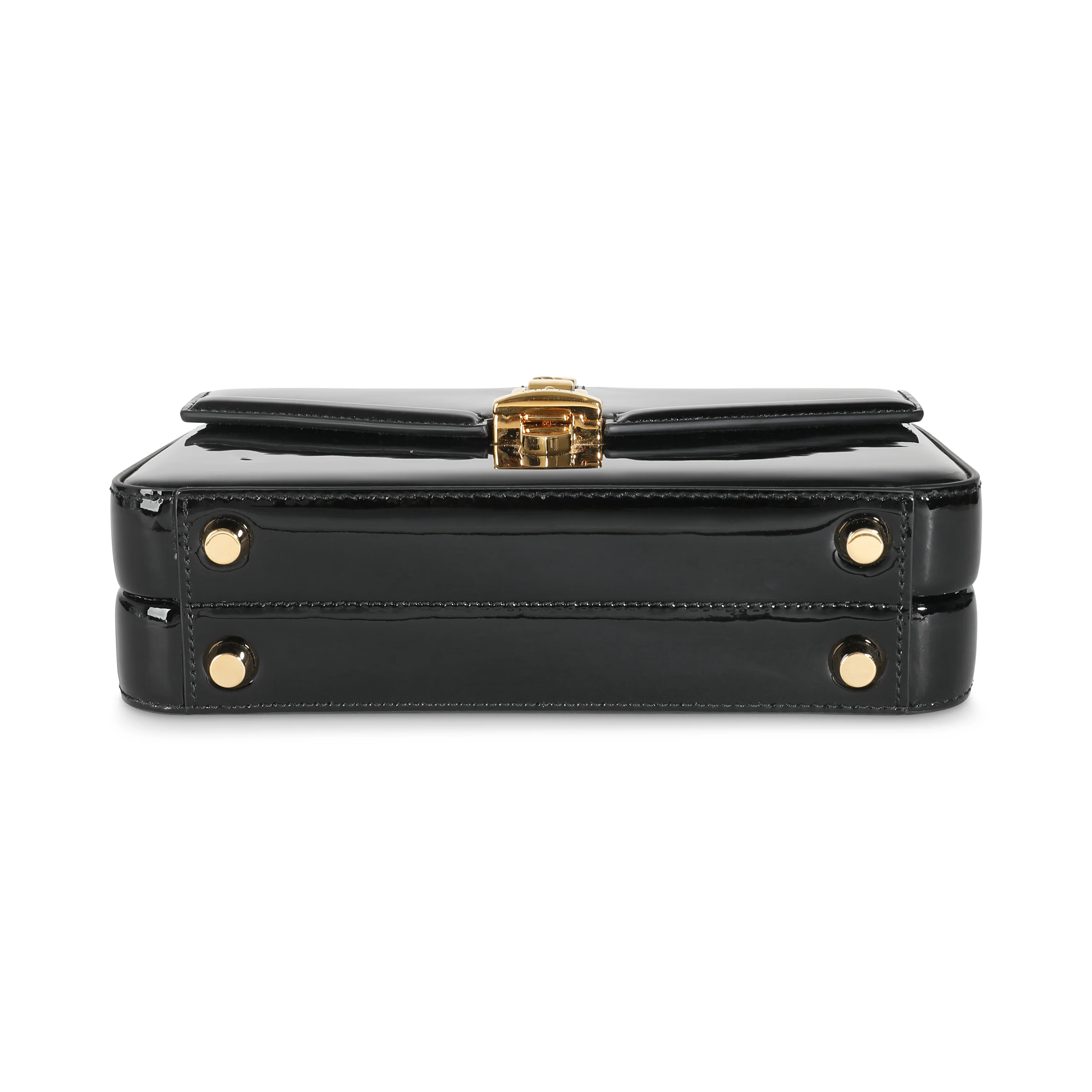 Black Patent Mini Sylvie 1969 Top Handle - Image 5