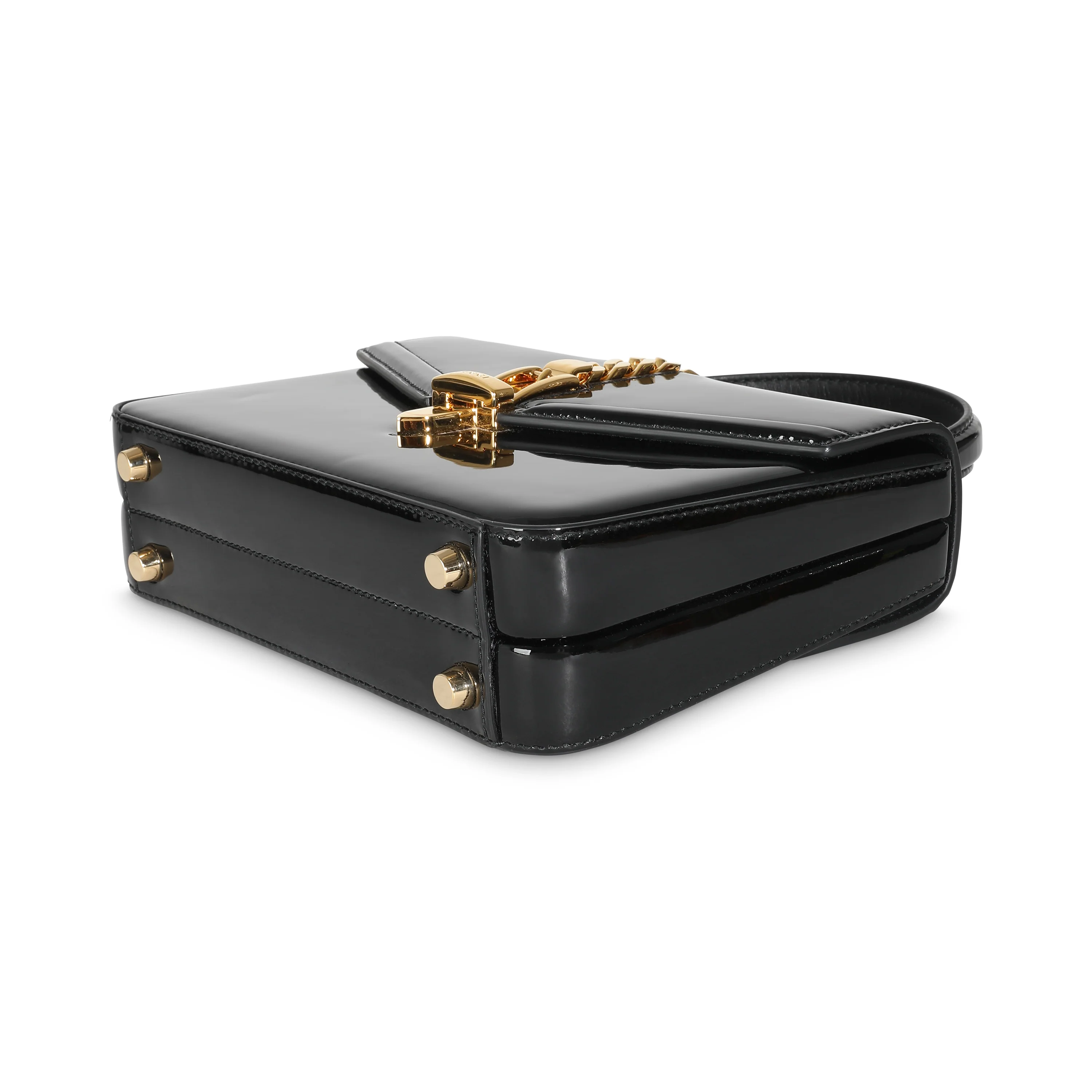 Black Patent Mini Sylvie 1969 Top Handle - Image 7
