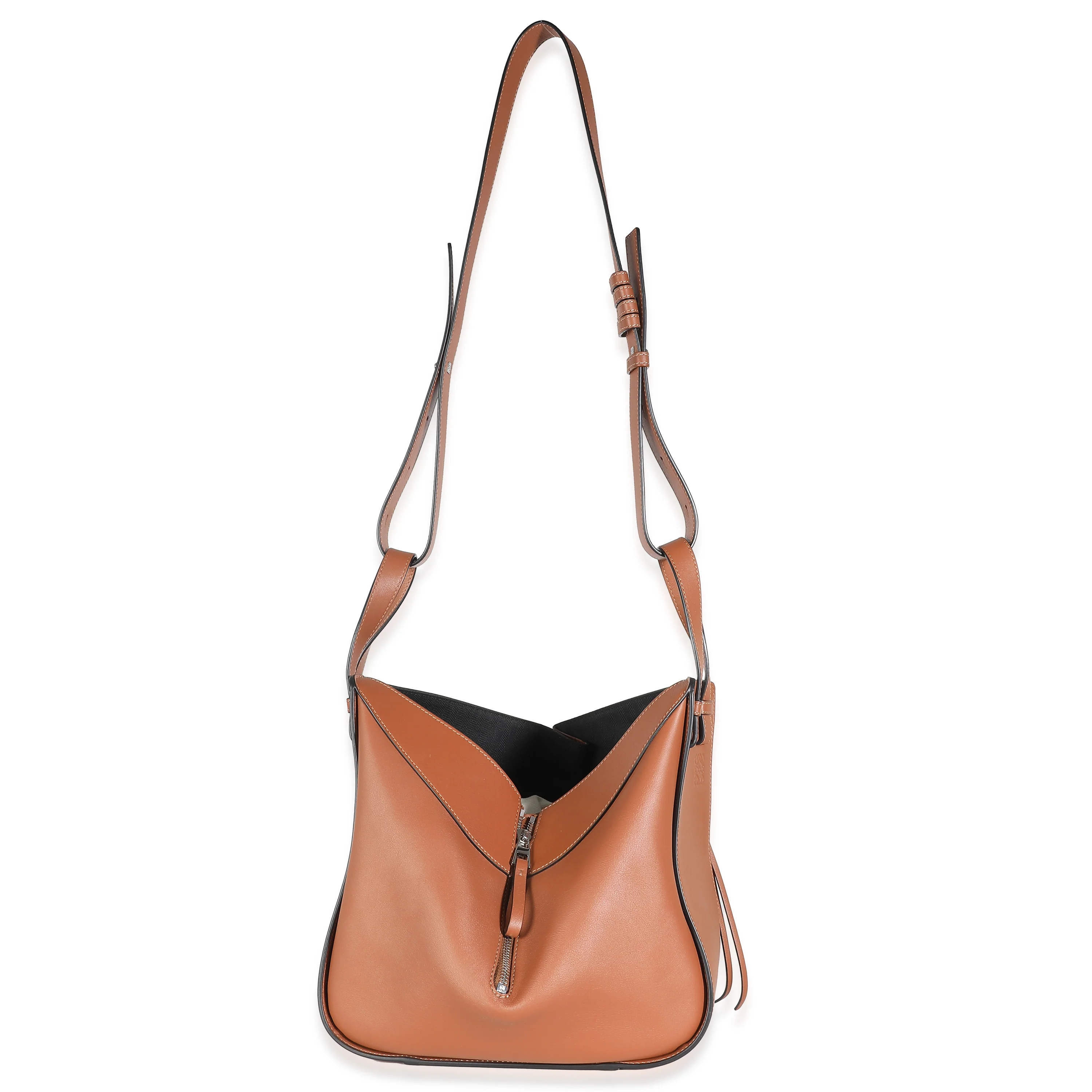 Tan Calfskin Small Hammock Bag - Image 8