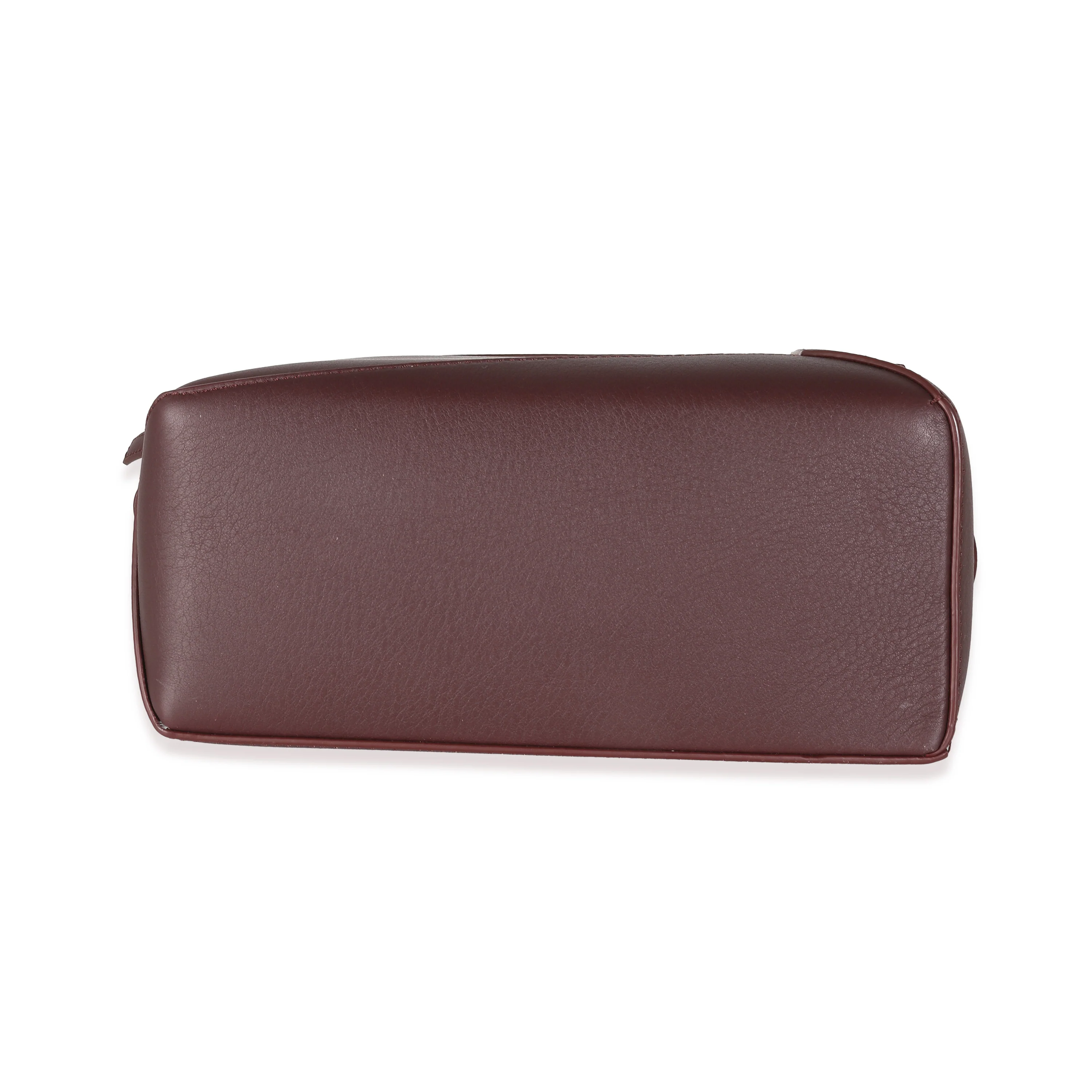 Dark Burgundy Soft Grained Calfskin Small Puzzle Edge Bag - Image 7
