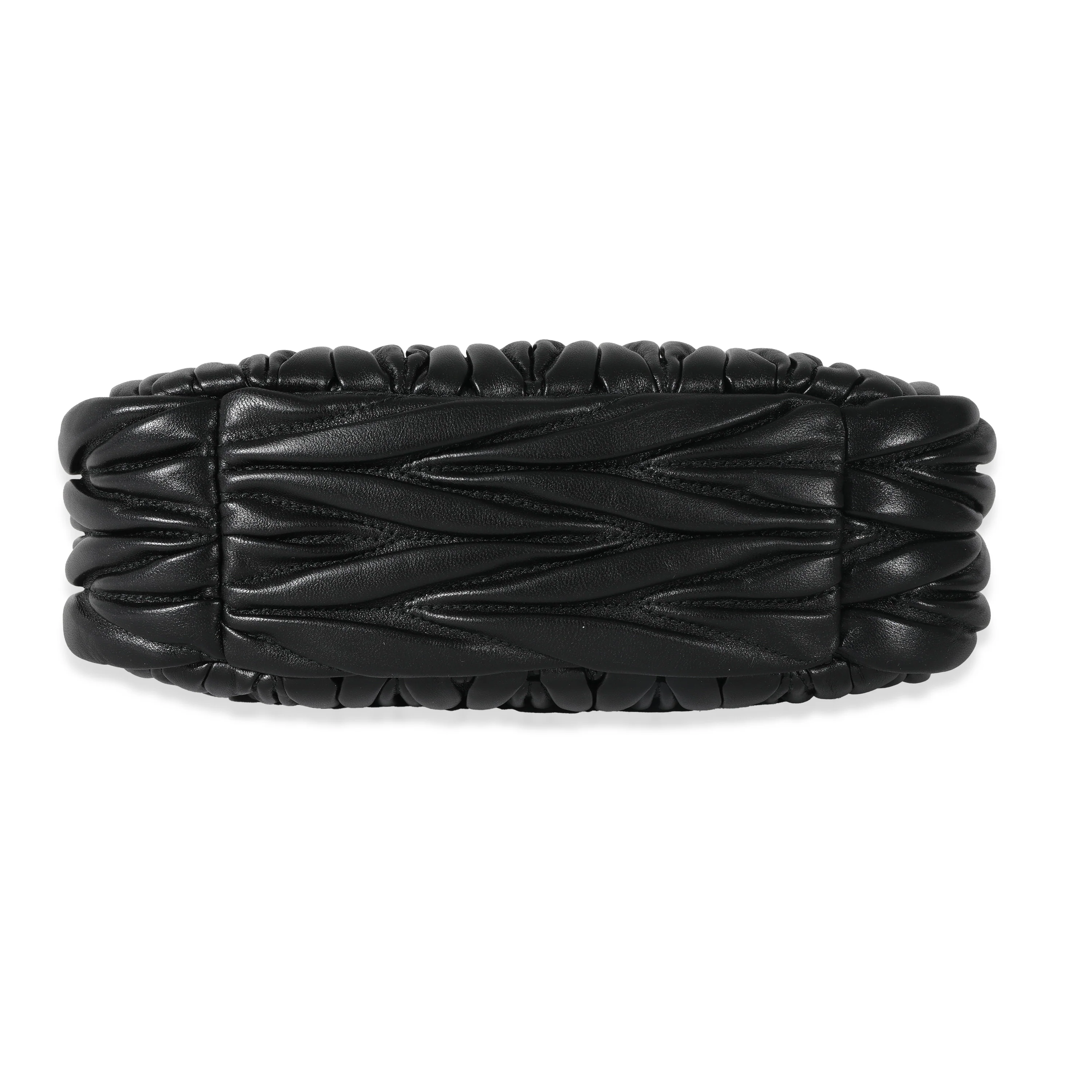 Black Nappa Matelasse Wander Hobo - Image 5