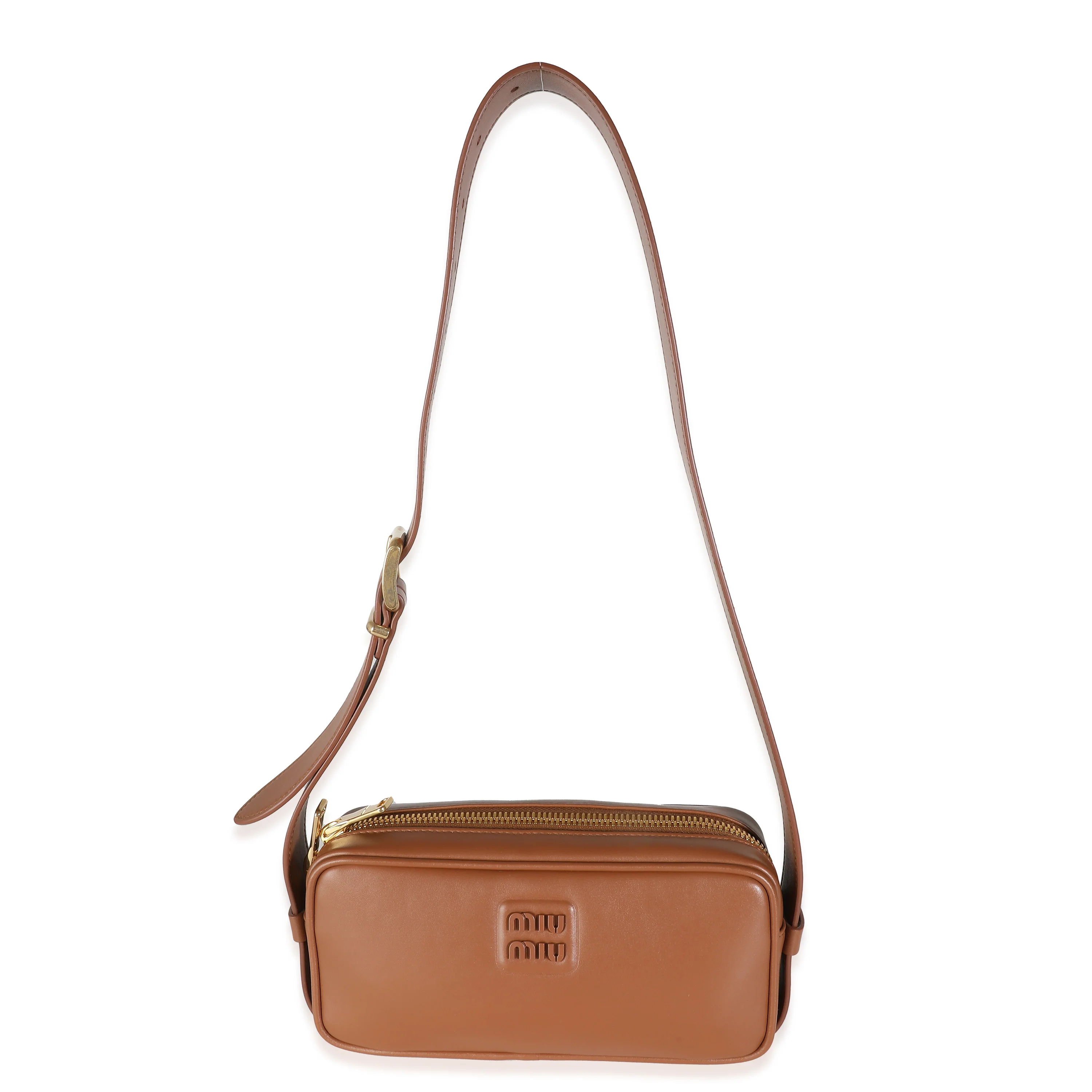 Cognac Calfskin Arcadie Bag - Image 7