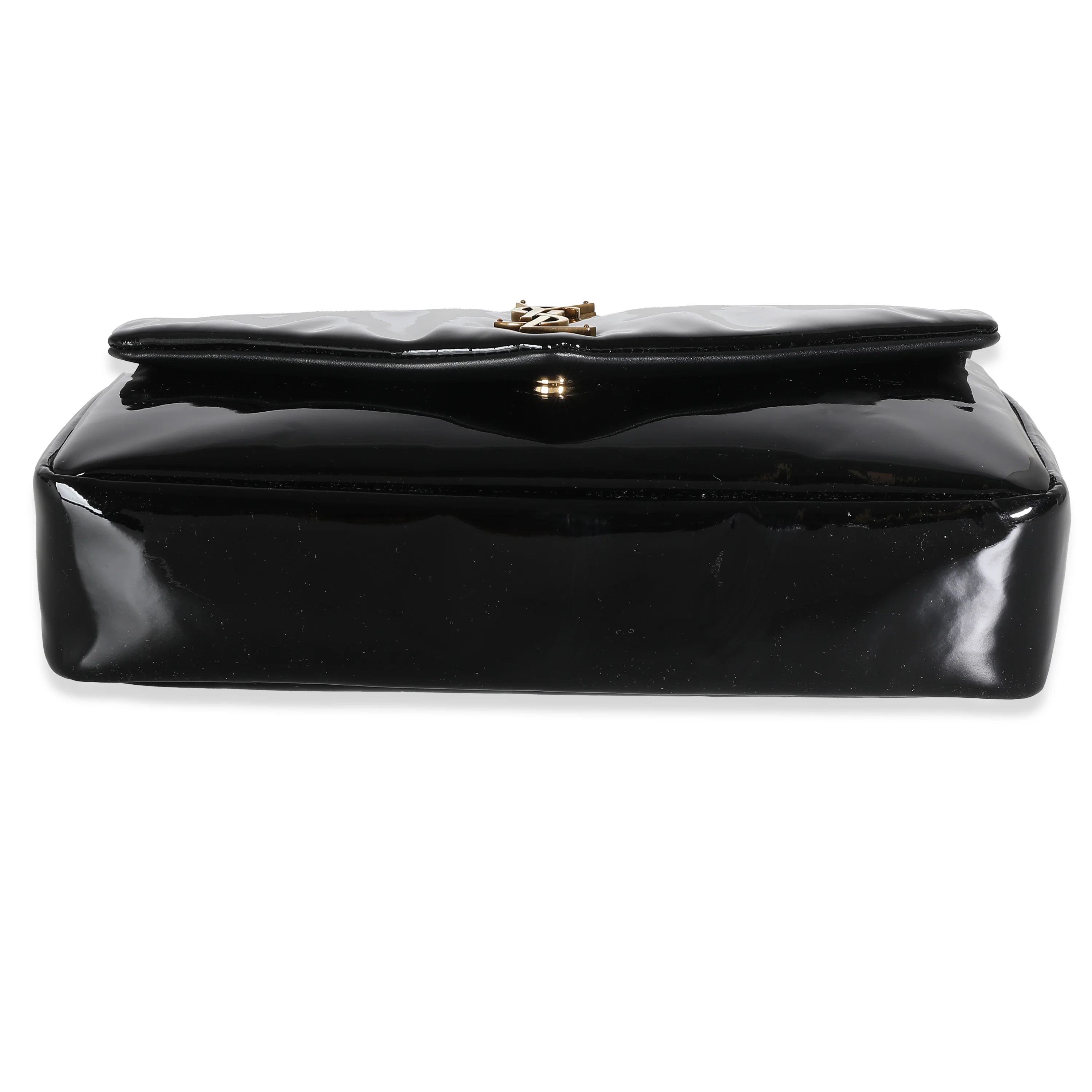 Black Patent Medium Calypso Chain Bag - Image 5