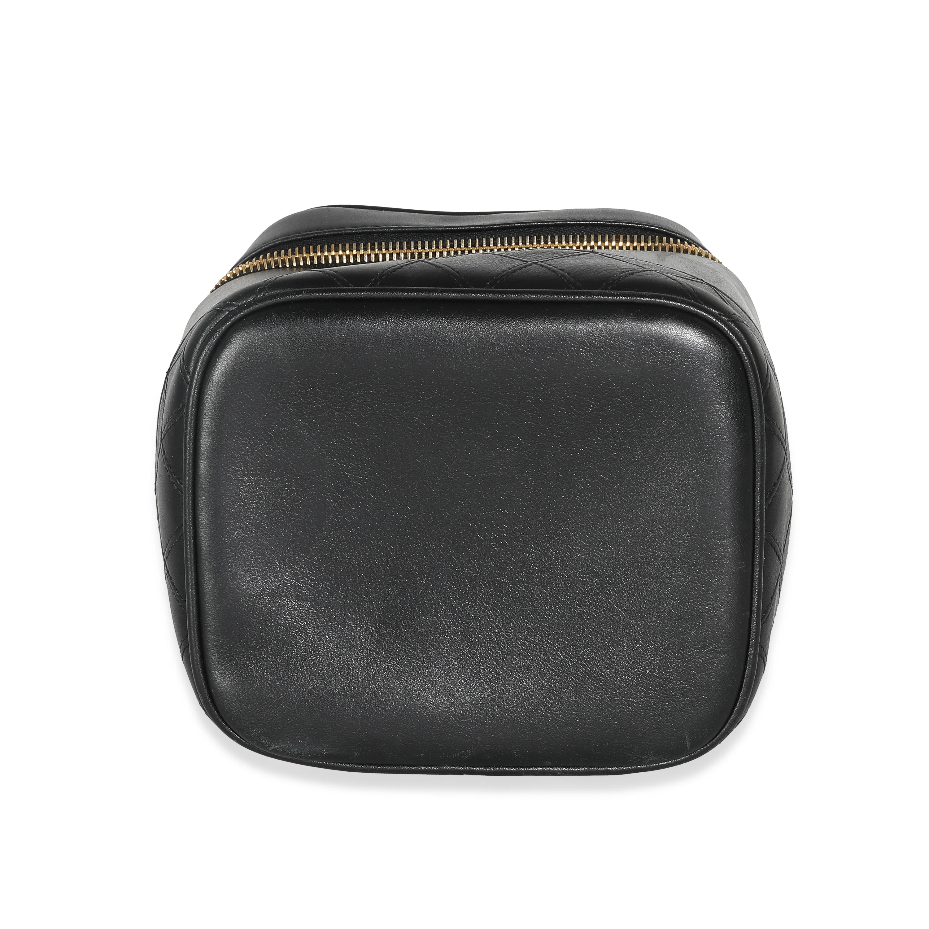 Black Quilted Lambskin Timeless Classic Vanity Case - Image 5