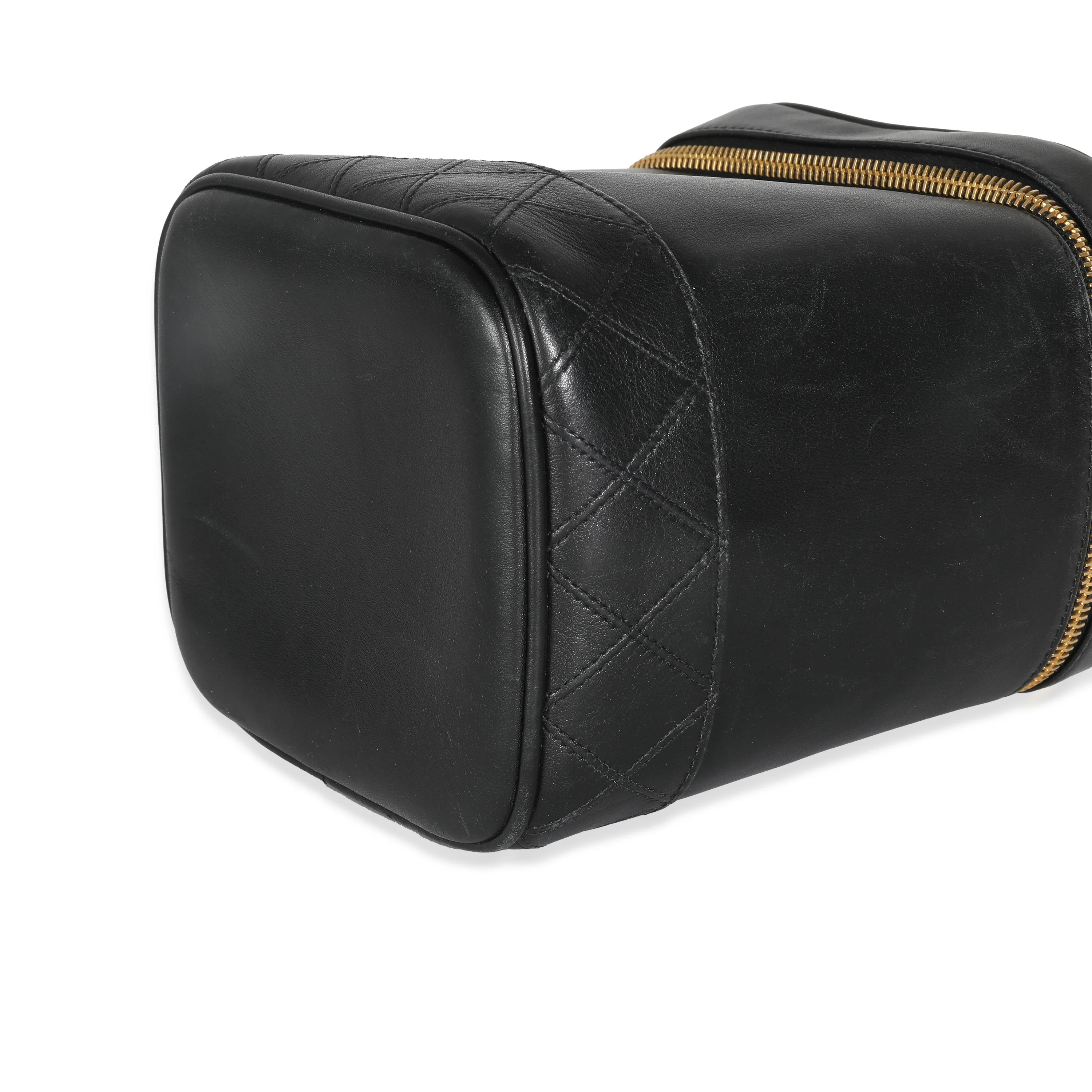 Black Quilted Lambskin Timeless Classic Vanity Case - Image 7