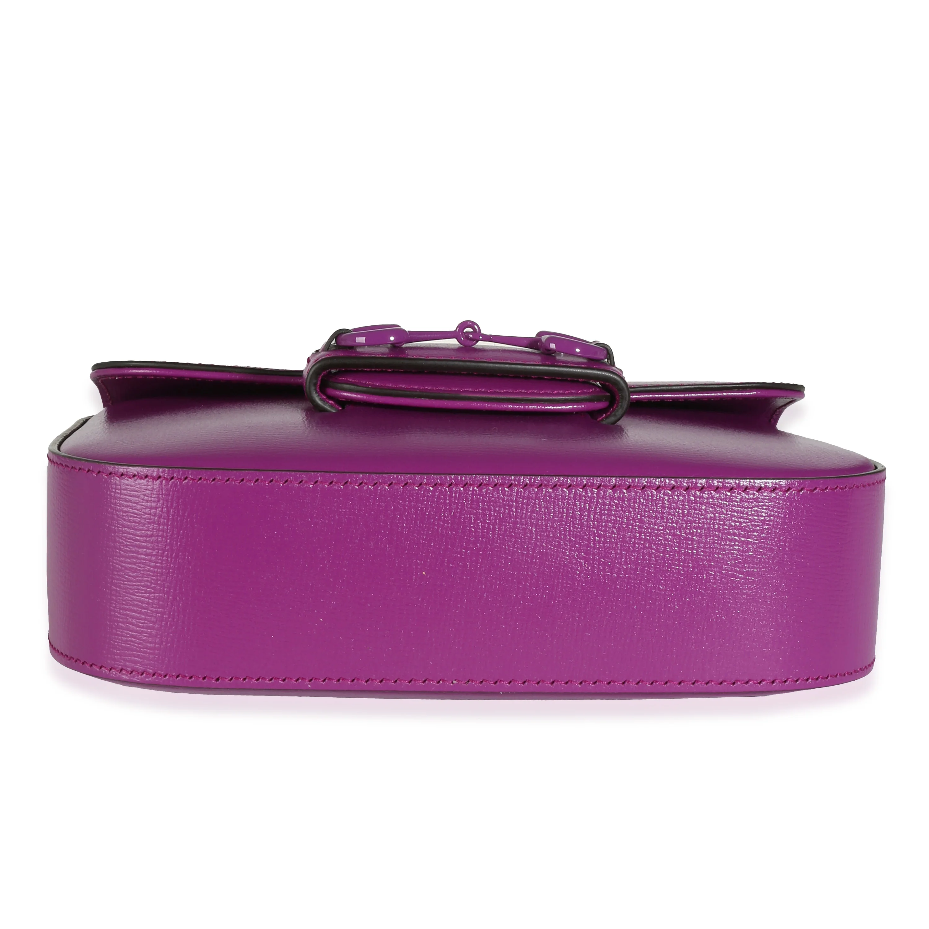 Purple Azalea Calfskin 1955 Horsebit Shoulder Bag - Image 5