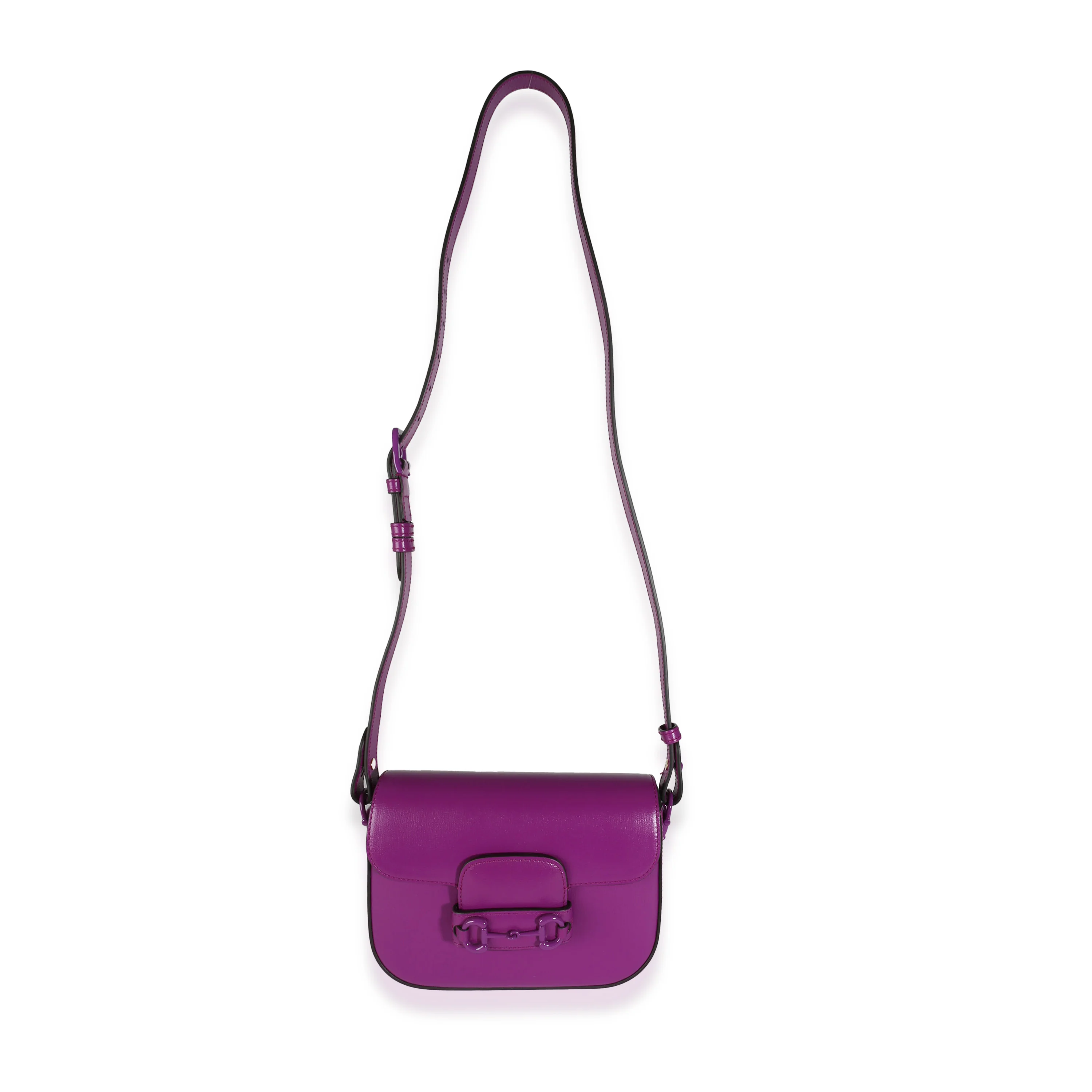 Purple Azalea Calfskin 1955 Horsebit Shoulder Bag - Image 8