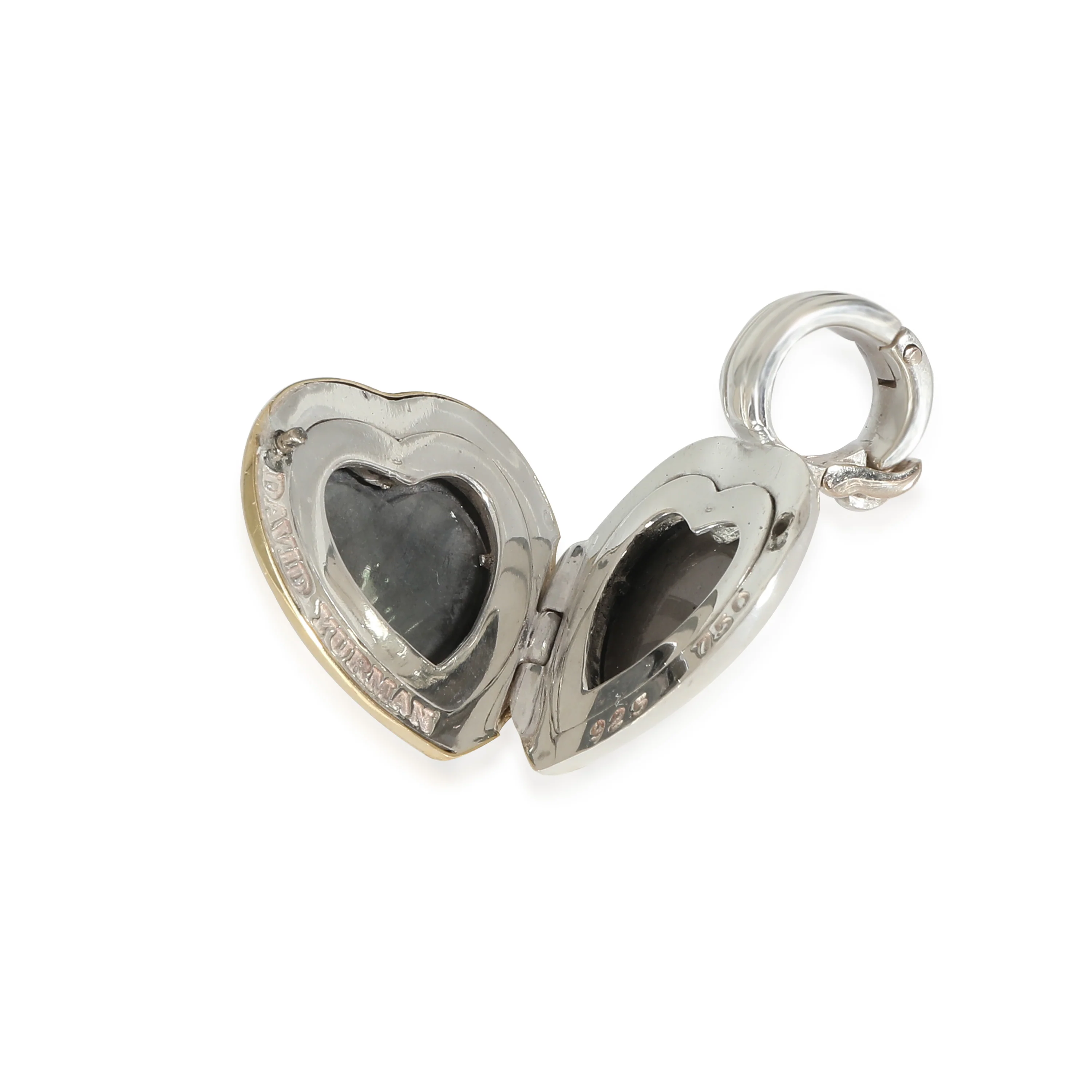 Sculpted Cable Fashion Pendant in 18k Yellow Gold/Sterling Silver - Image 3