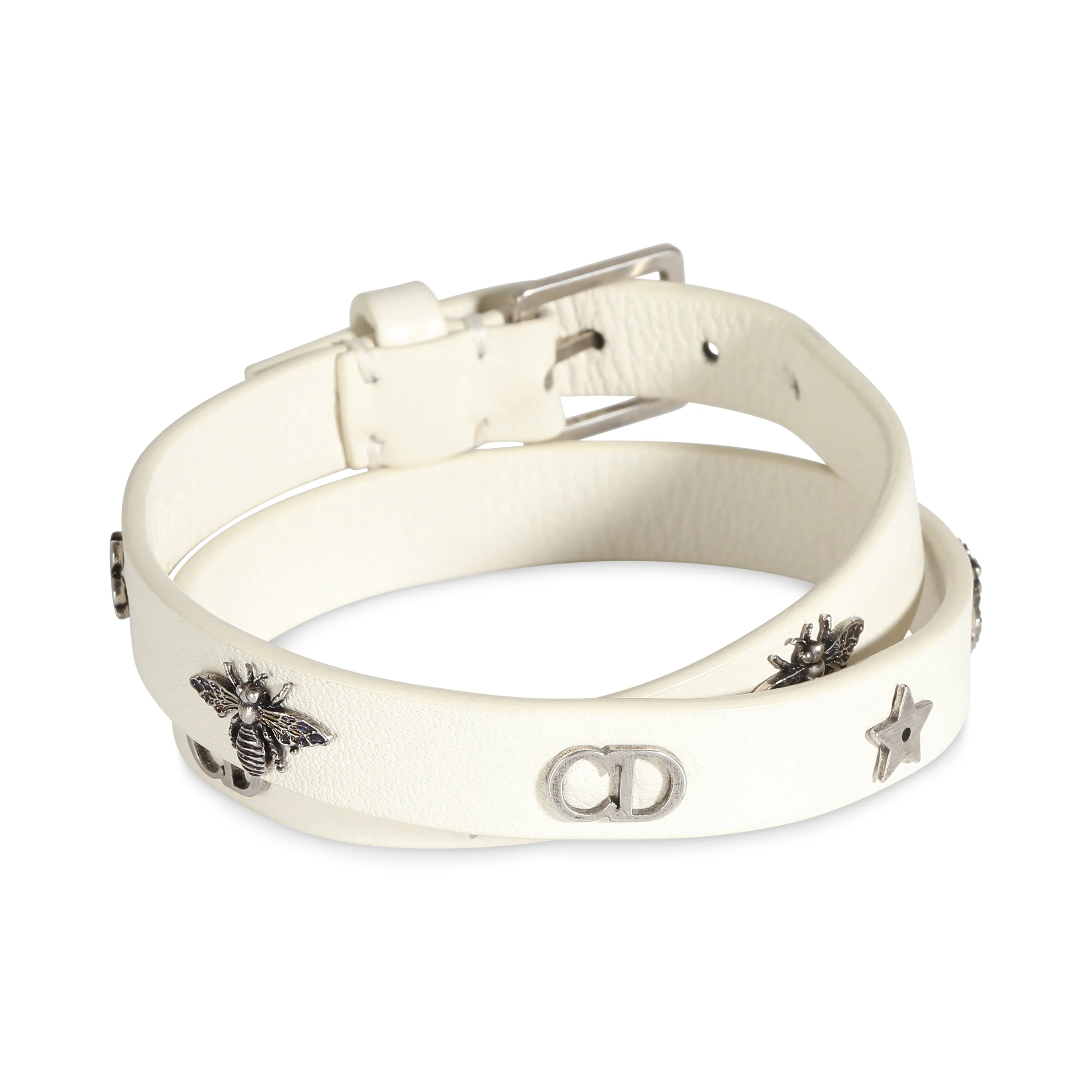 Dior Double Wrap Leather Charm Bracelet - Image 3