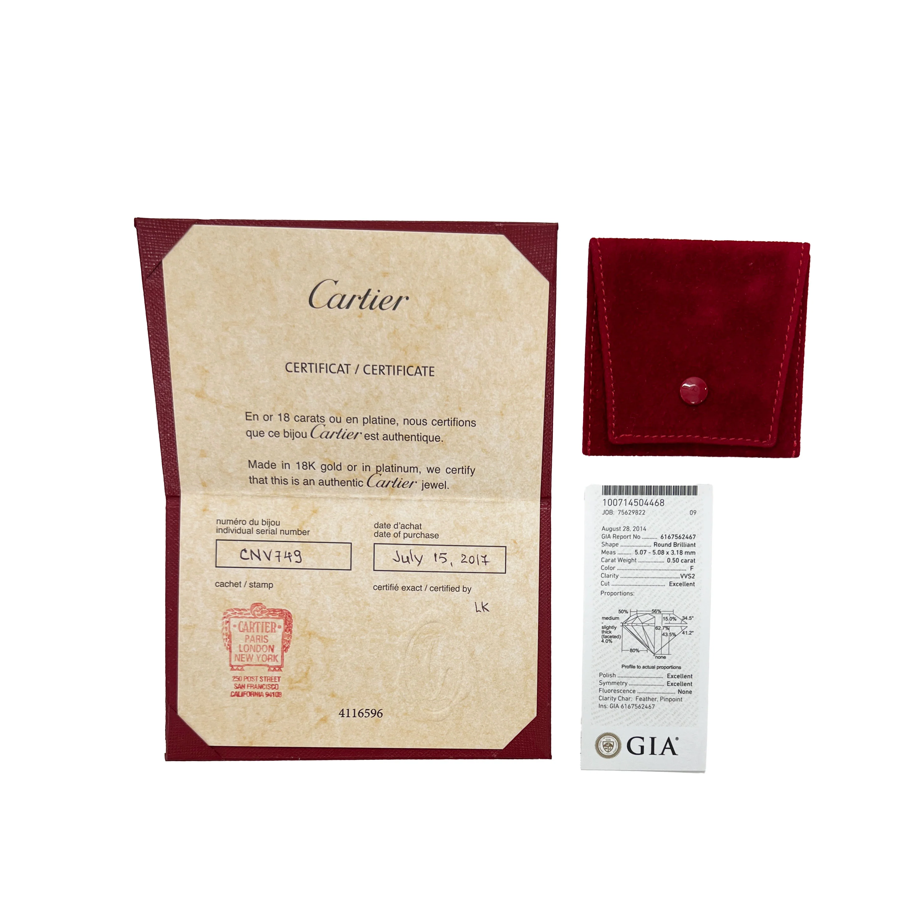 1895 Solitaire Diamond Engagement Ring in 18k Yellow Gold F VVS2 0.5 CTW - Image 4