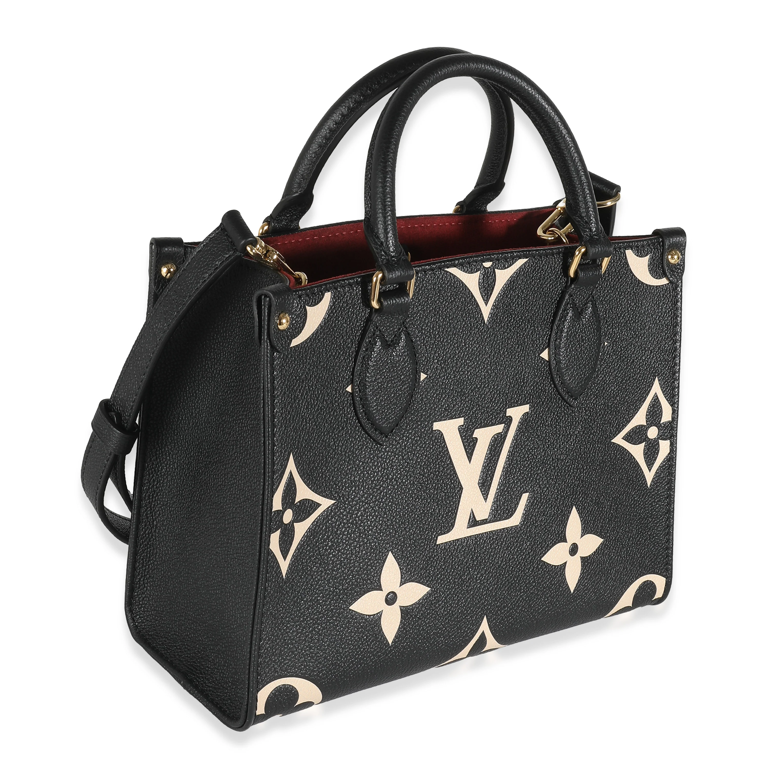 Beige Black Giant Monogram Empreinte Onthego PM - Image 3