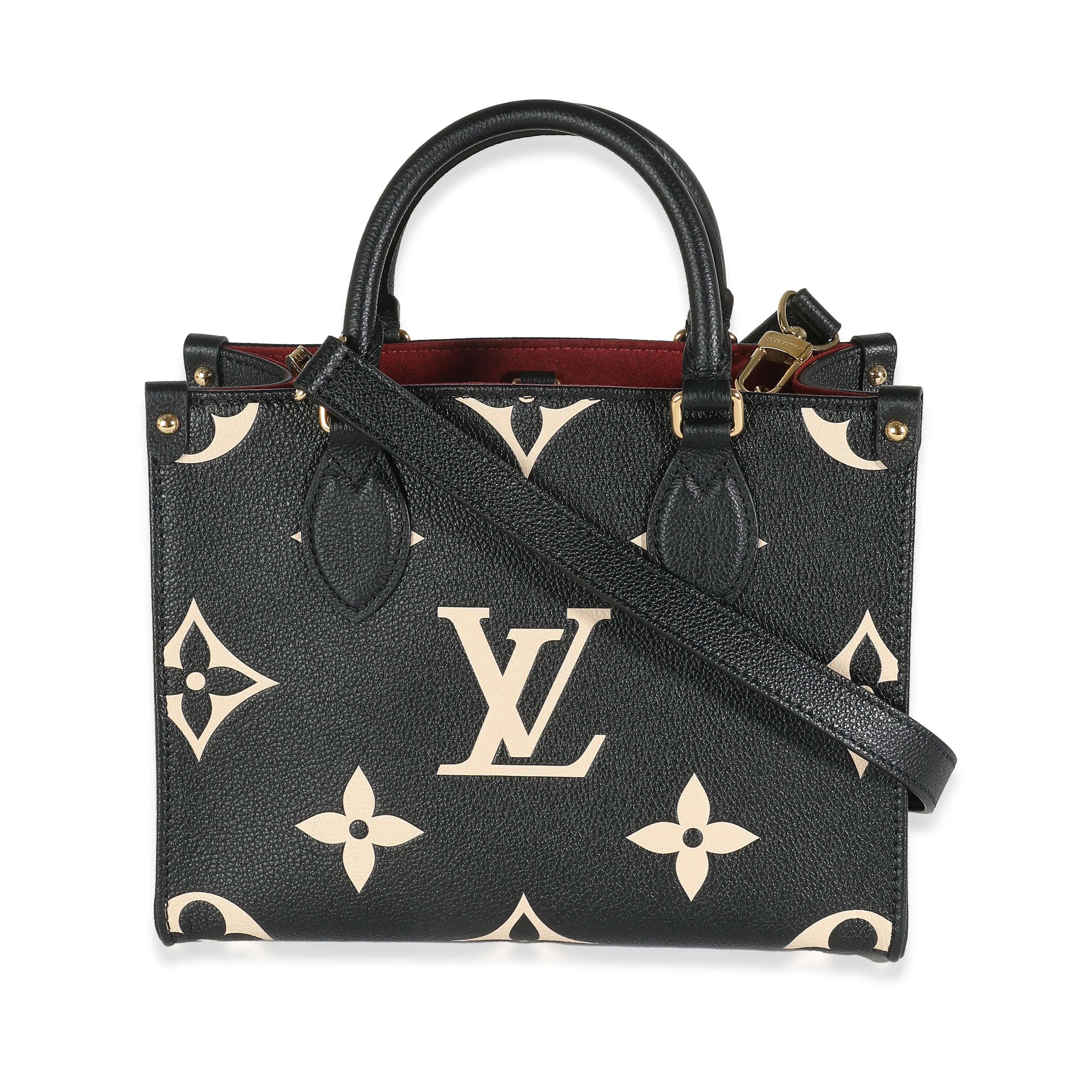 Beige Black Giant Monogram Empreinte Onthego PM - Image 4