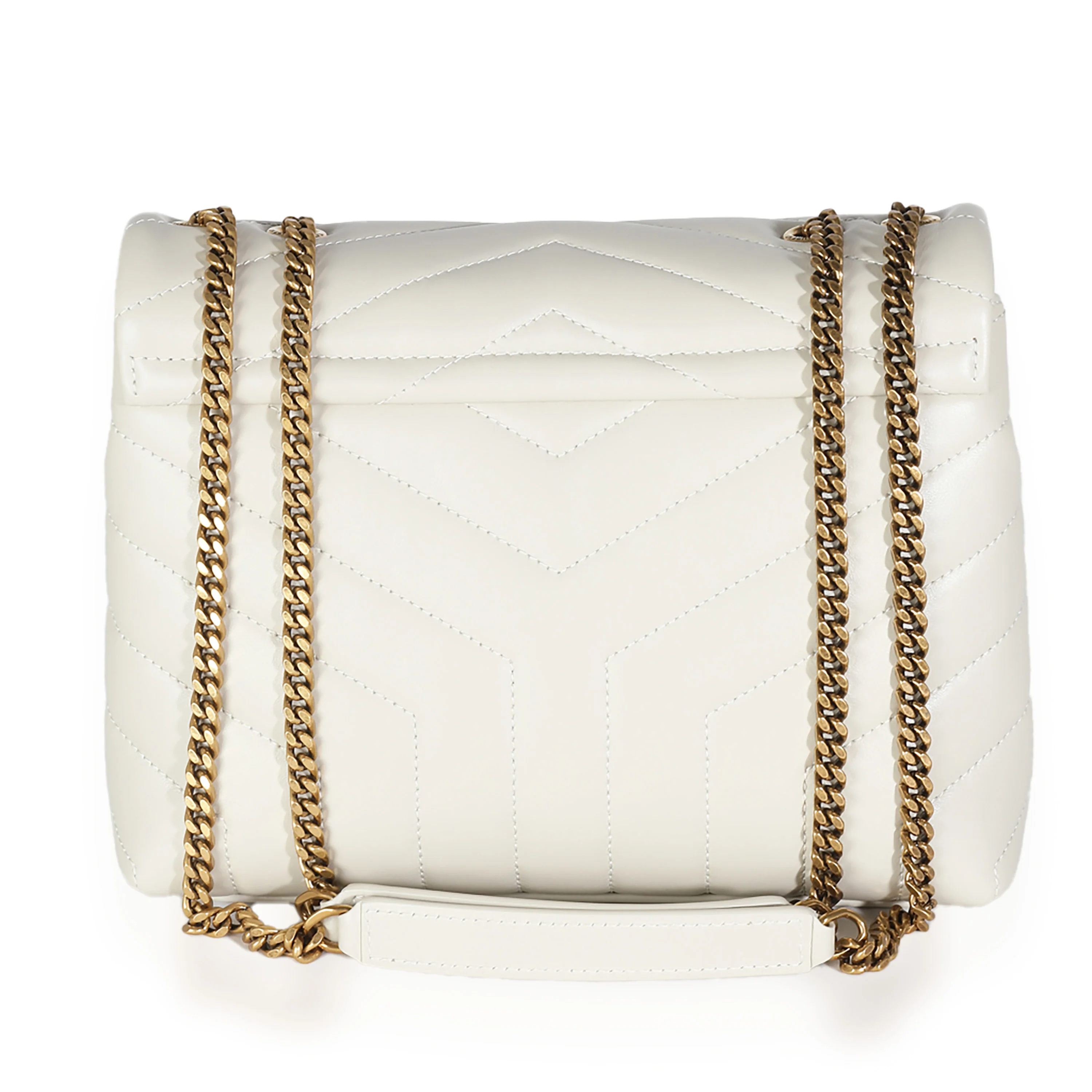 Crema Soft Calfskin Y Quilted Monogram Small Loulou Bag - Image 4