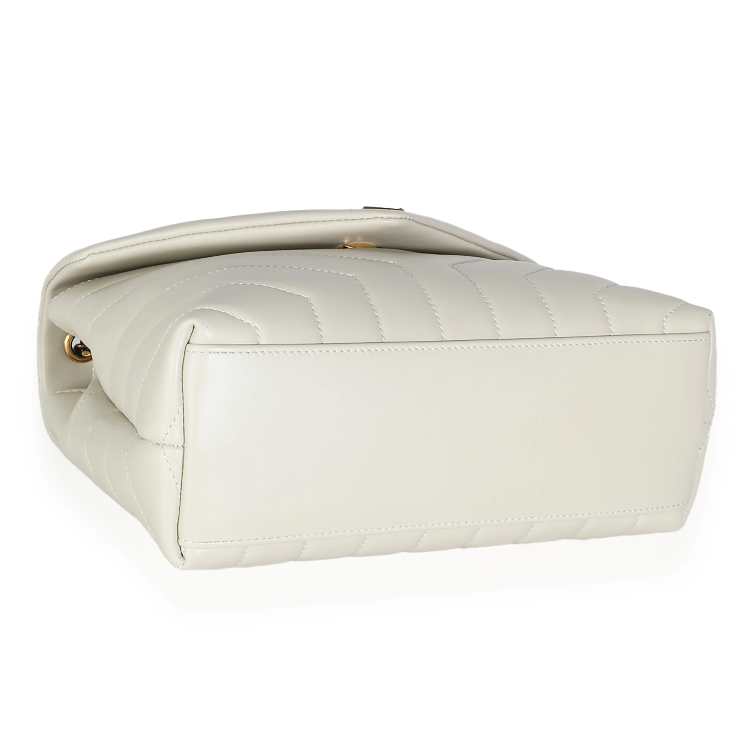 Crema Soft Calfskin Y Quilted Monogram Small Loulou Bag - Image 6