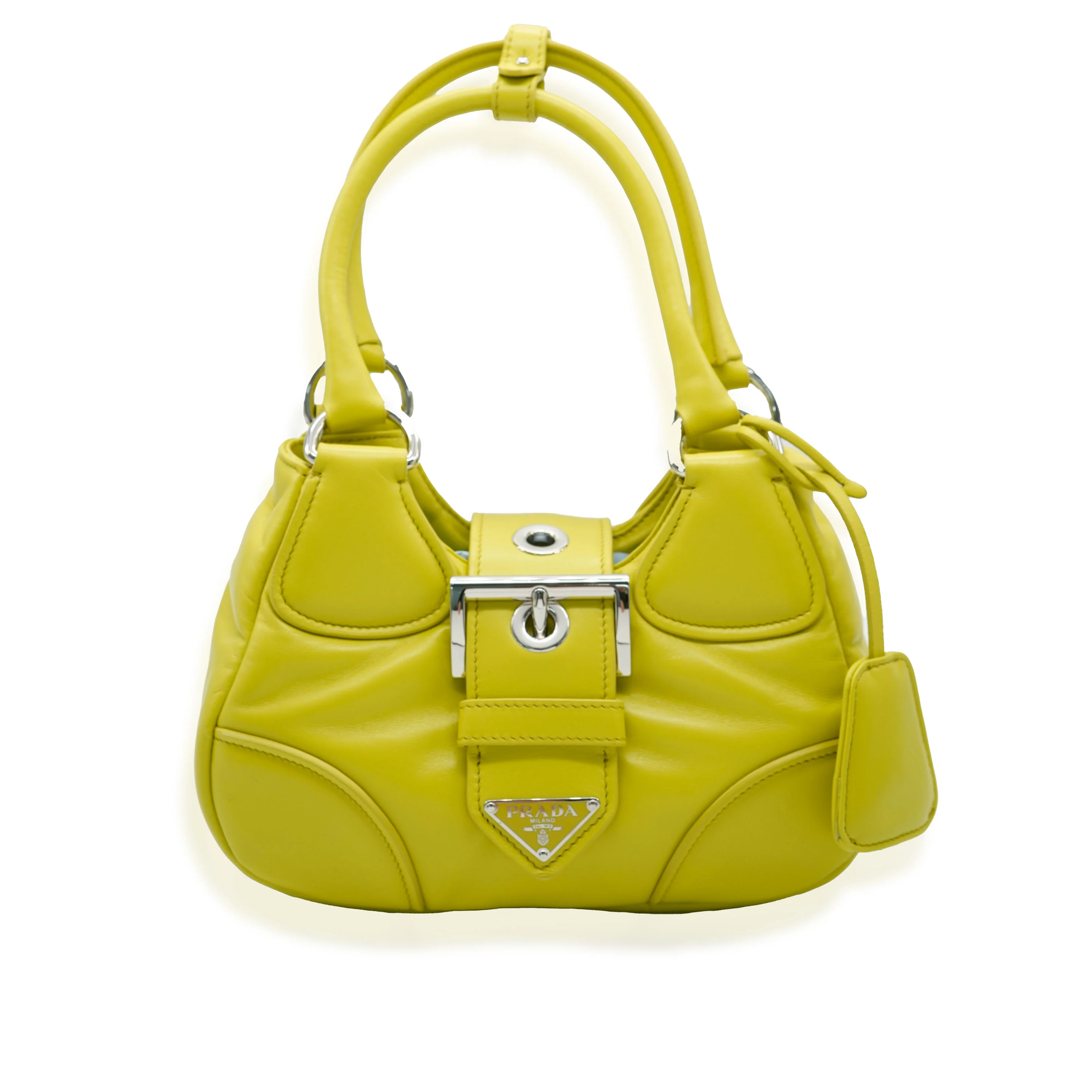 Citron Yellow Nappa Leather Soft Moon