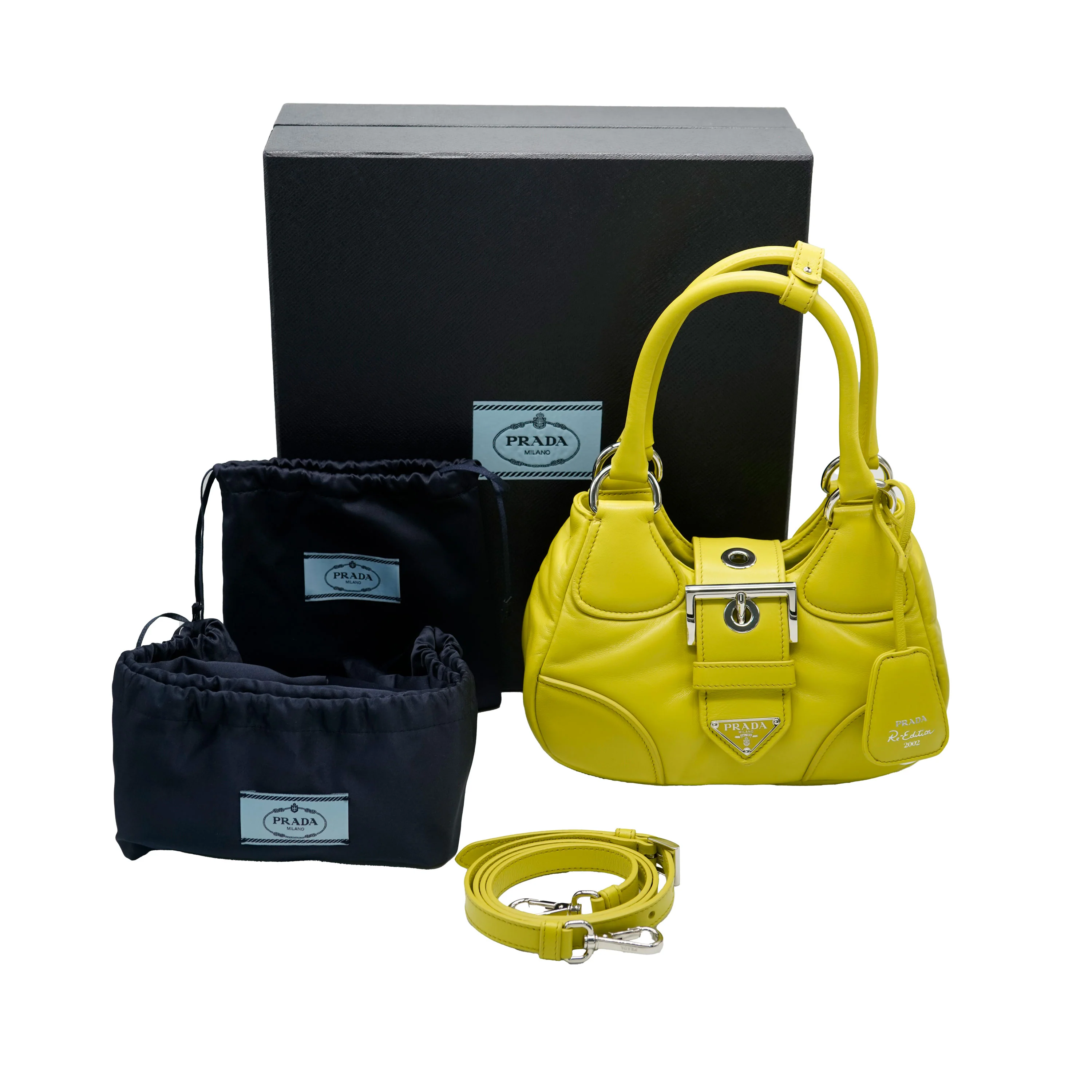 Citron Yellow Nappa Leather Soft Moon - Image 8