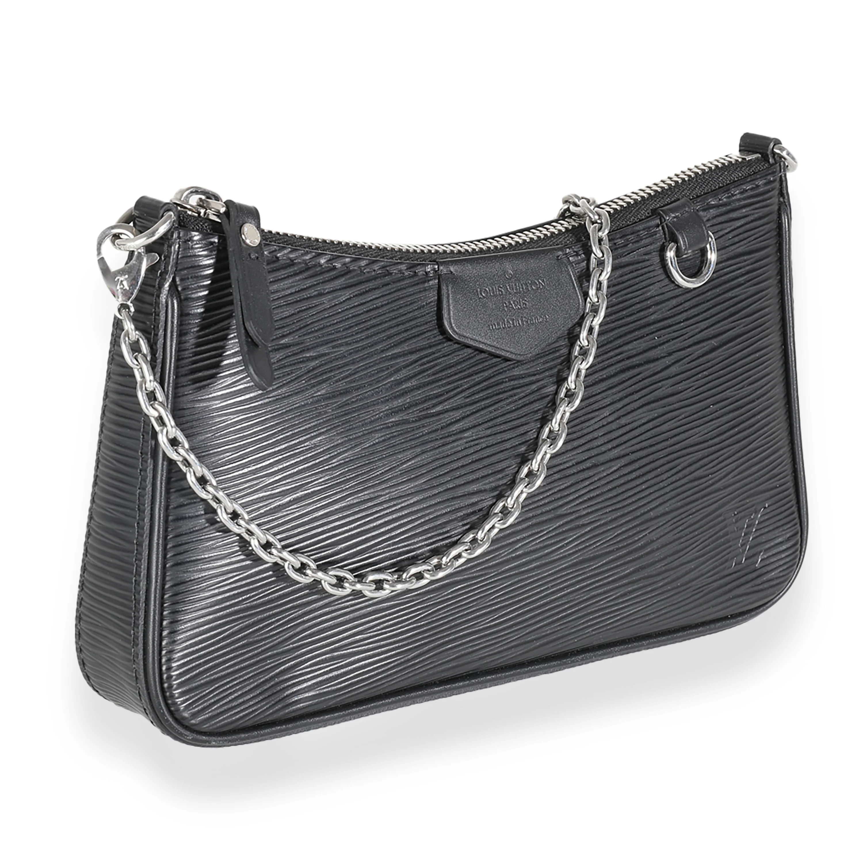 Black Epi Easy Pouch On Strap - Image 3