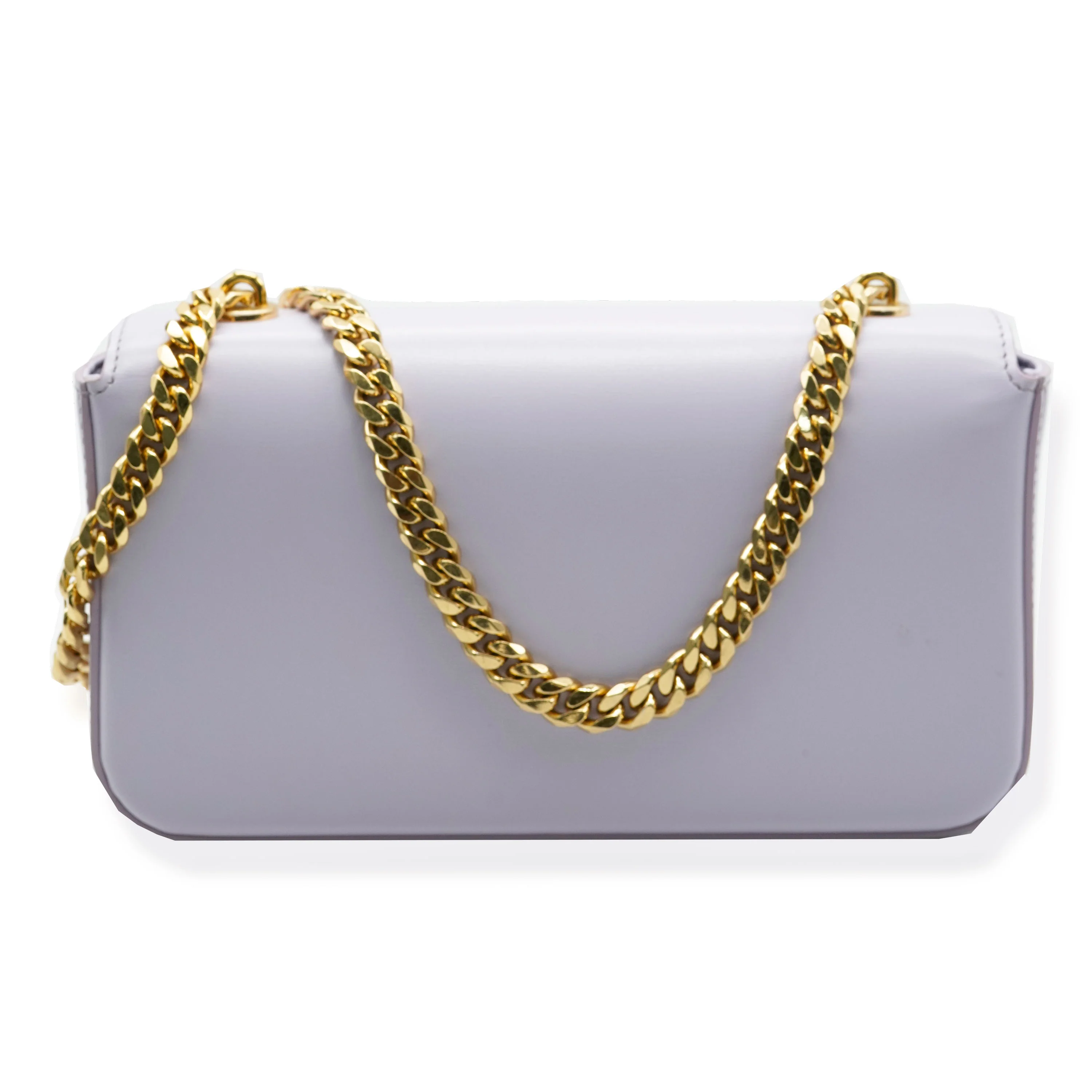 Light Lavender Shiny Calfskin Triomphe Chain Bag - Image 4