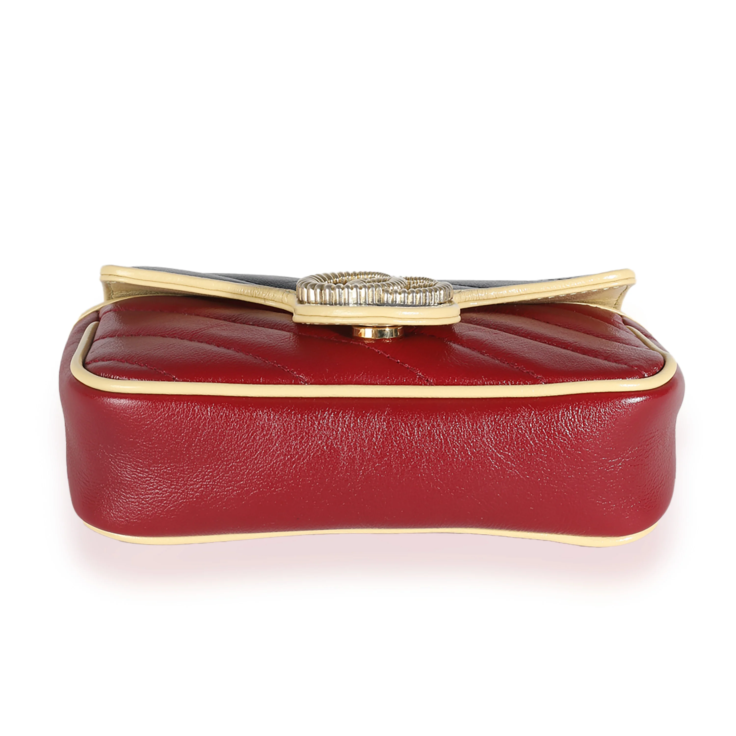 Tricolour Azalea Calfskin Diagonal Super Mini Torchon GG Marmont - Image 5
