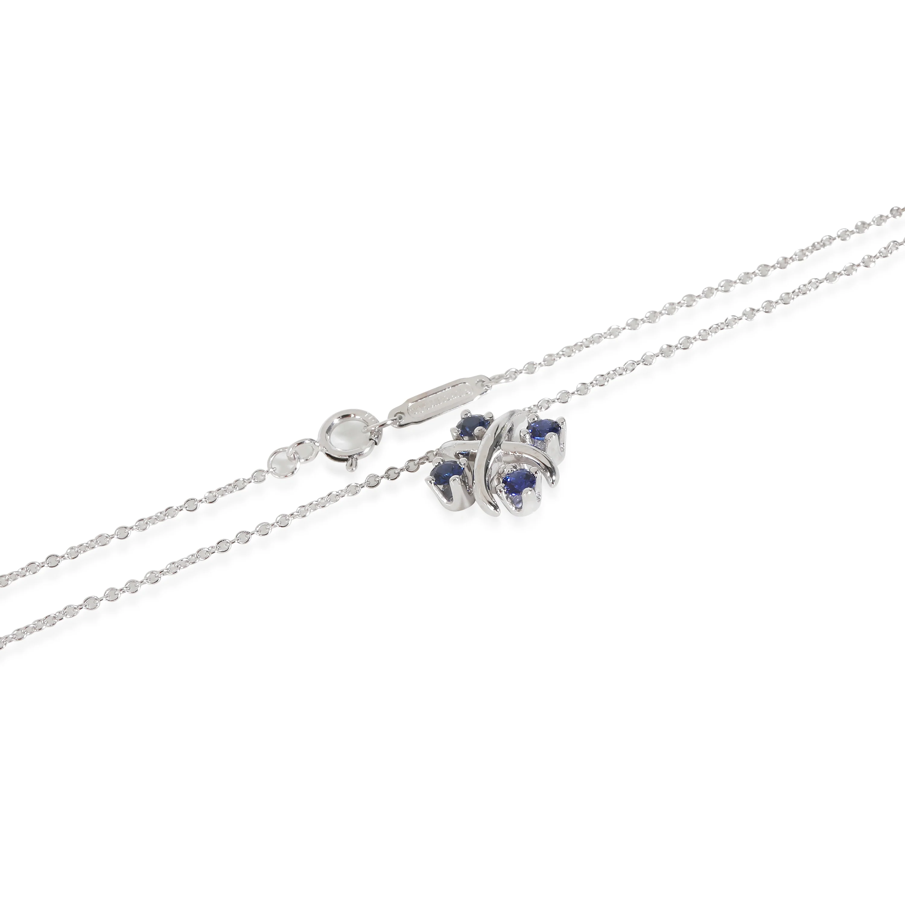 Tiffany & Co. Schulmberger Lynn Sapphire Necklace in Platinum - Image 3