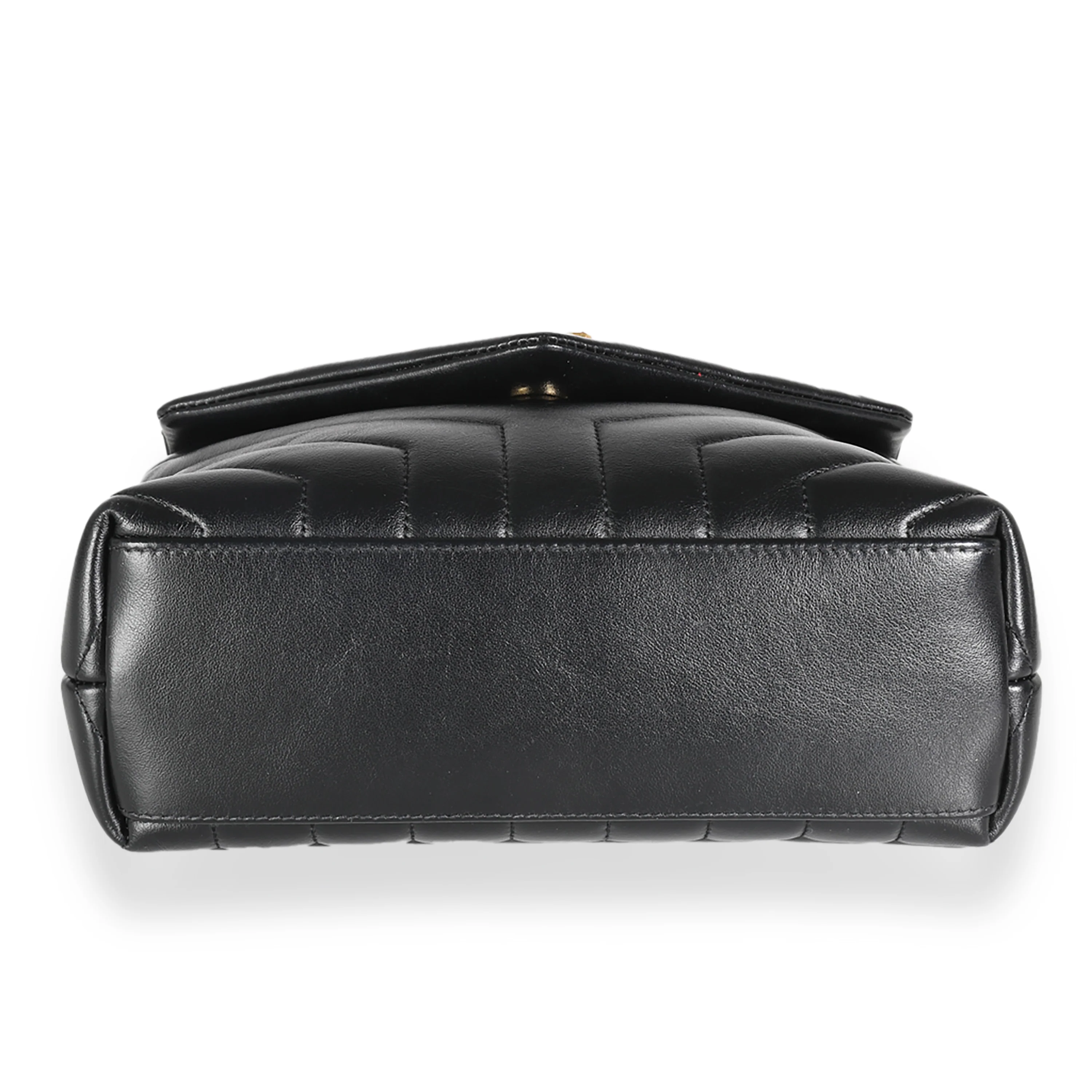 Black Quilted Calfskin Monogram Small Loulou Chain Bag - Image 5