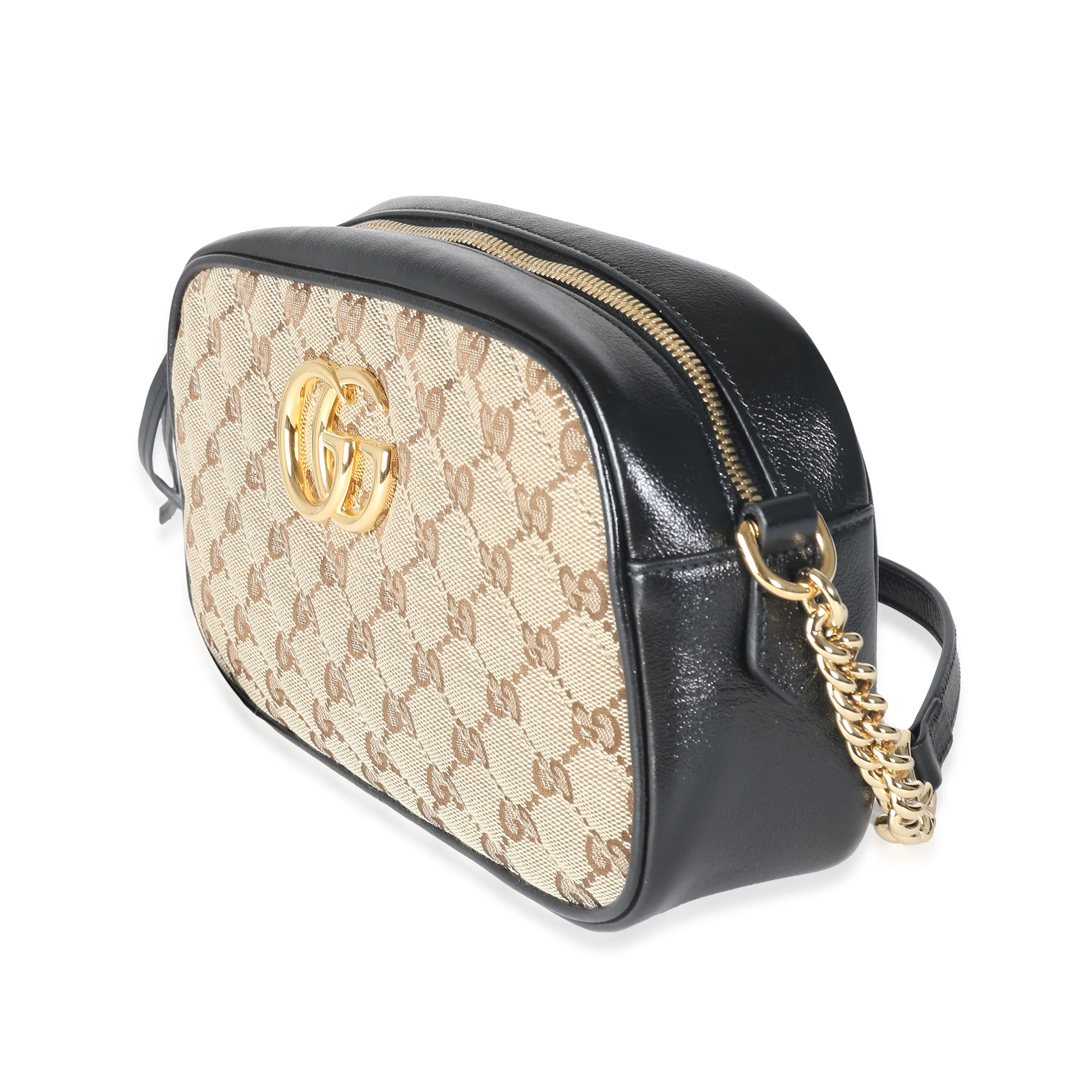 Beige Matelasse Diagonal GG Canvas Small Marmont Shoulder Bag - Image 2