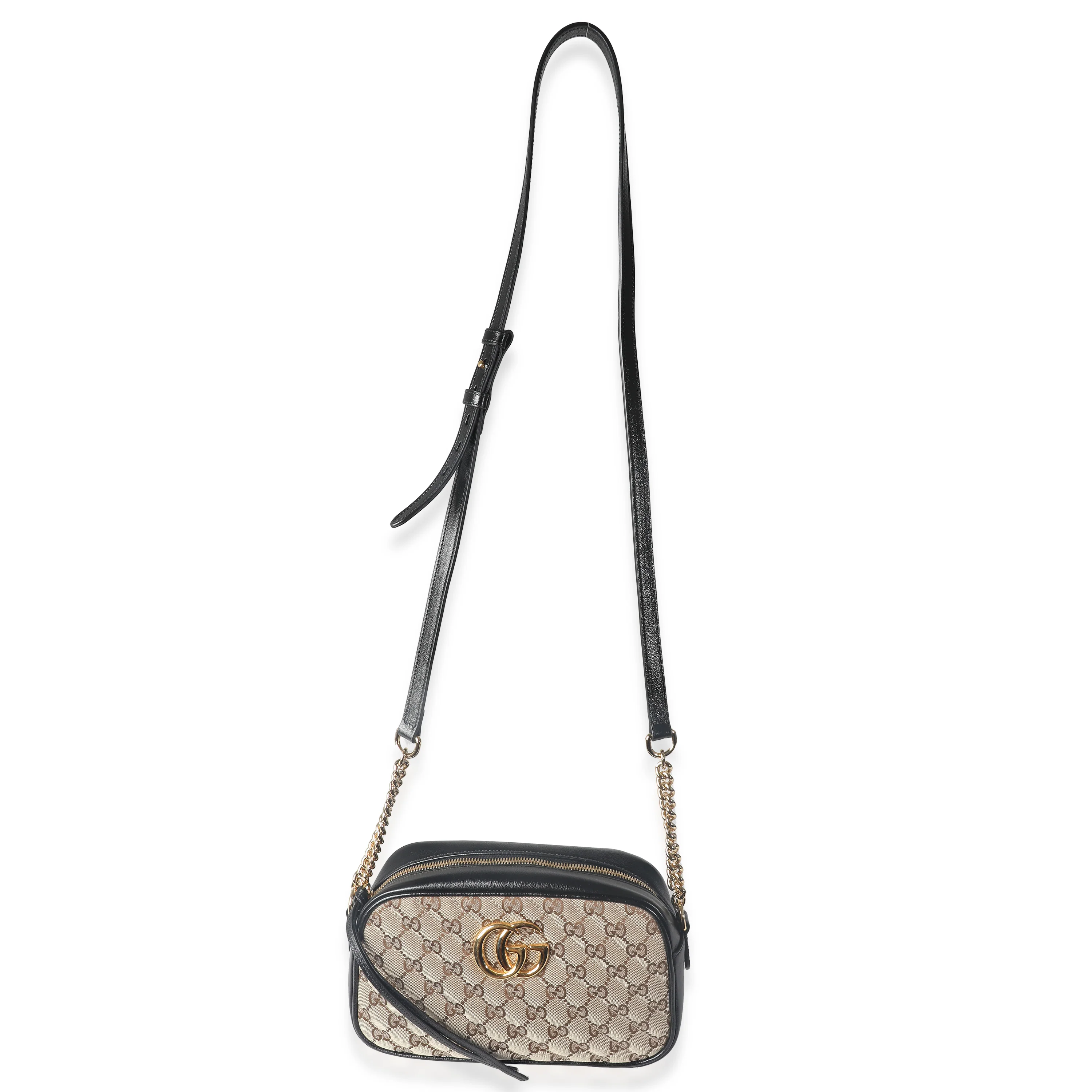 Beige Matelasse Diagonal GG Canvas Small Marmont Shoulder Bag - Image 8