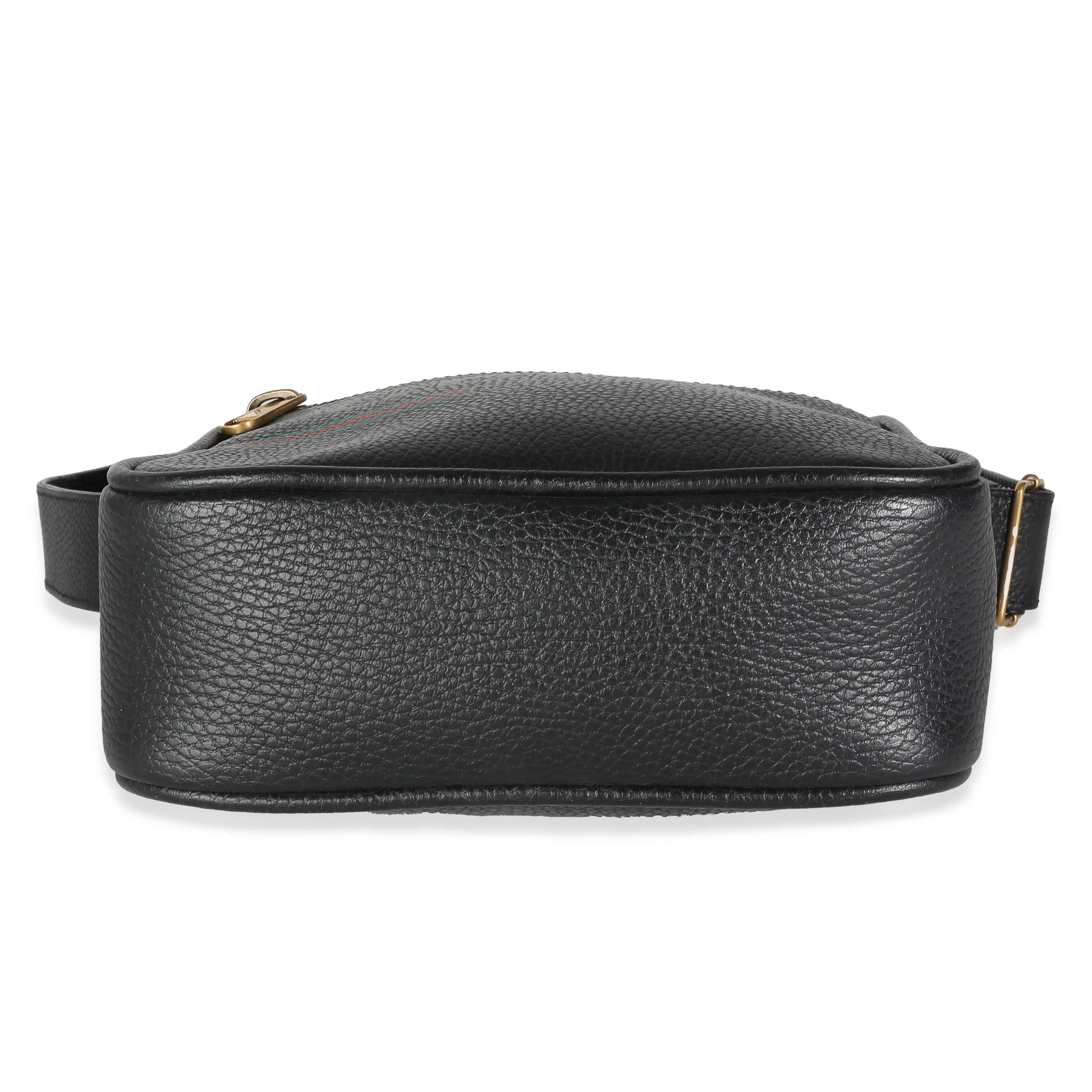 Black Pebbled Calfskin Vintage Logo Messenger - Image 5