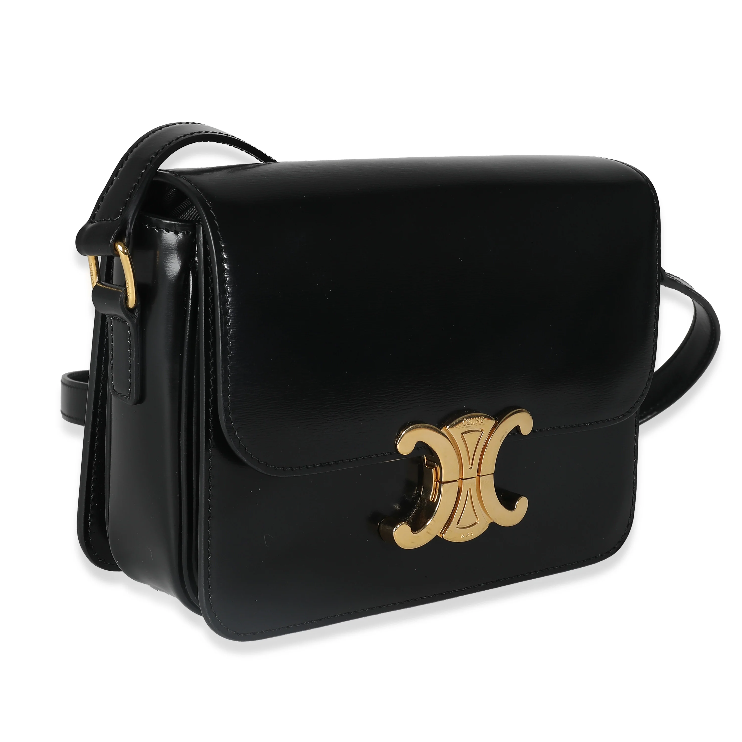 Black Shiny Calfskin Teen Triomphe Bag - Image 2