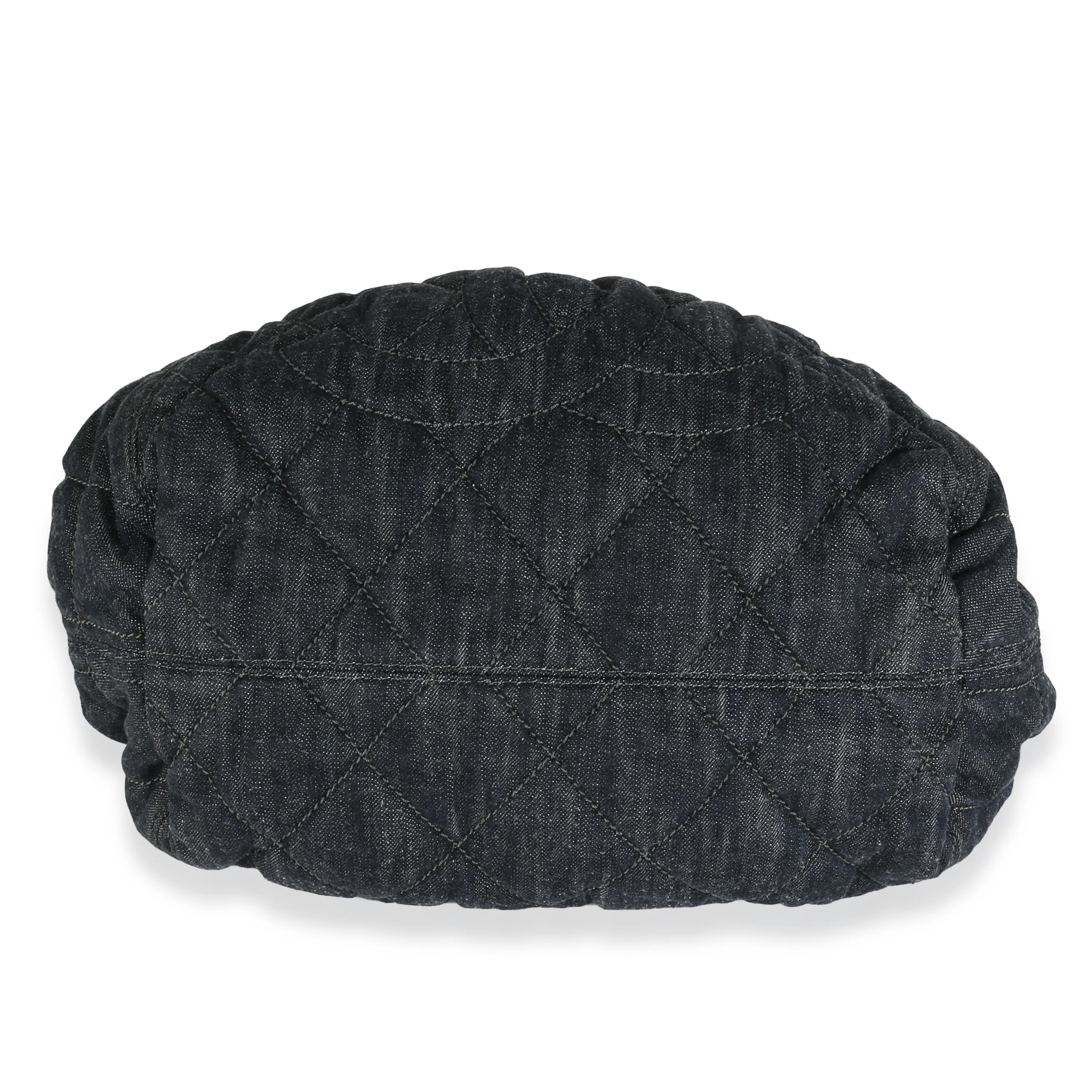 Navy Quilted Denim Coco Cabas Tote - Image 5