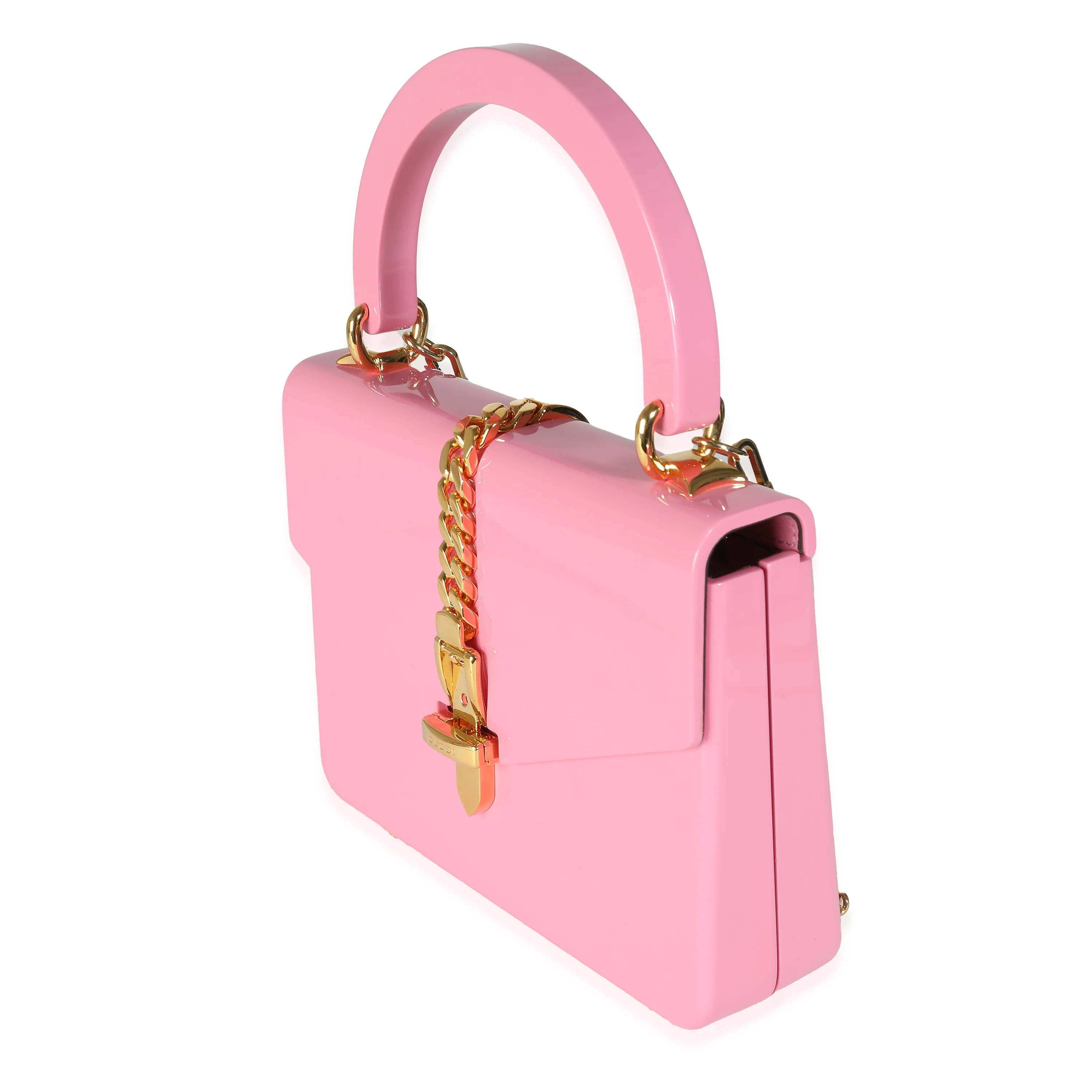Pink Plexiglass Mini Sylvie 1969 Top Handle Bag - Image 2
