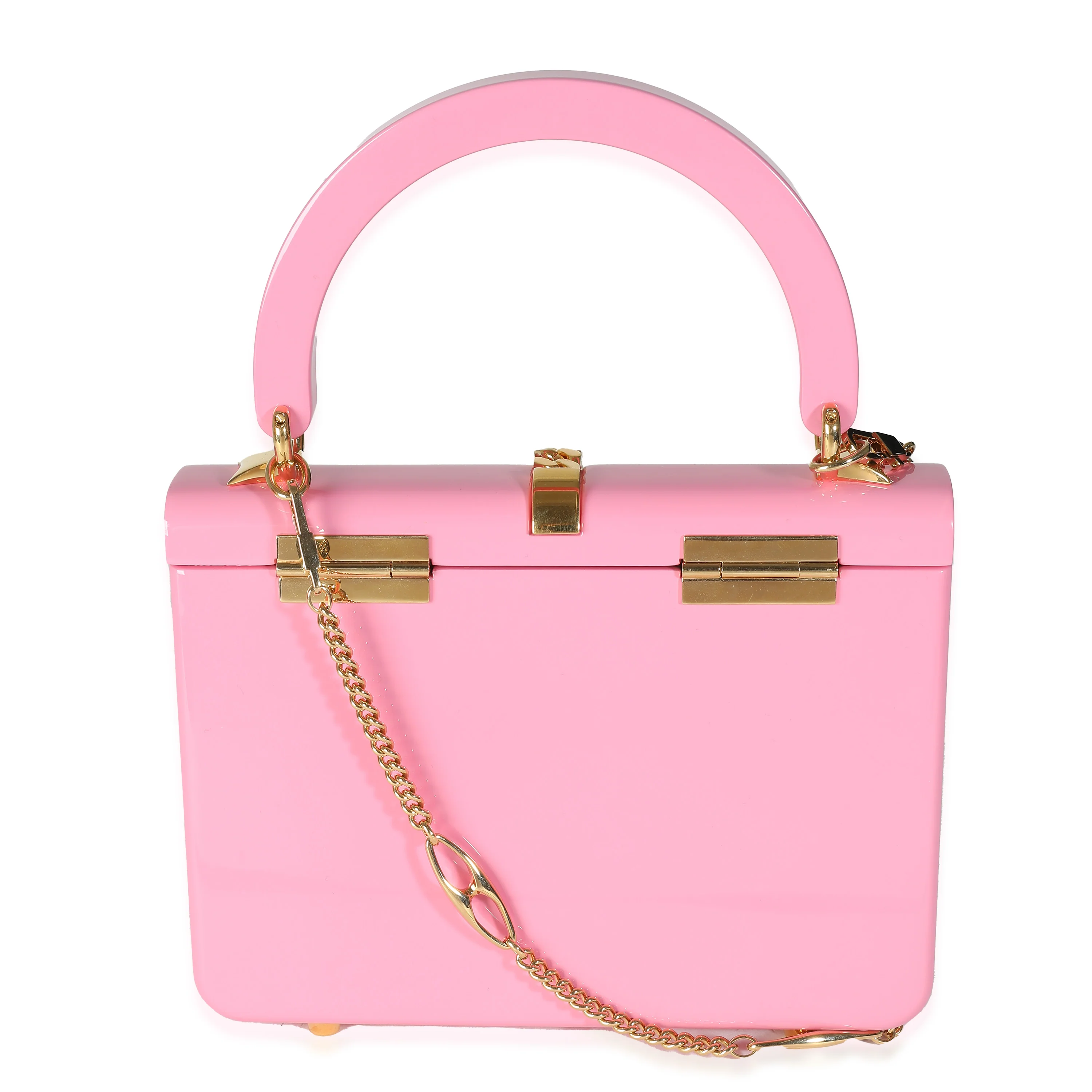 Pink Plexiglass Mini Sylvie 1969 Top Handle Bag - Image 4