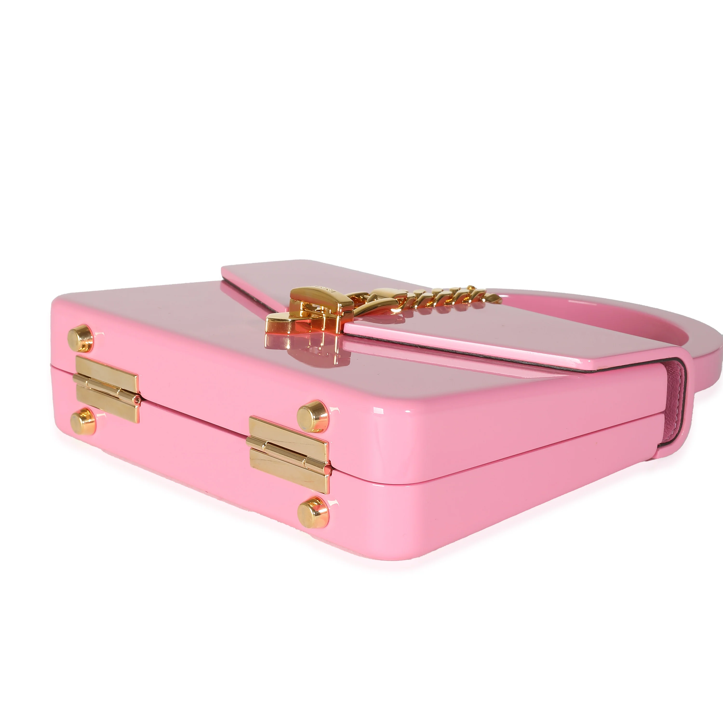 Pink Plexiglass Mini Sylvie 1969 Top Handle Bag - Image 7