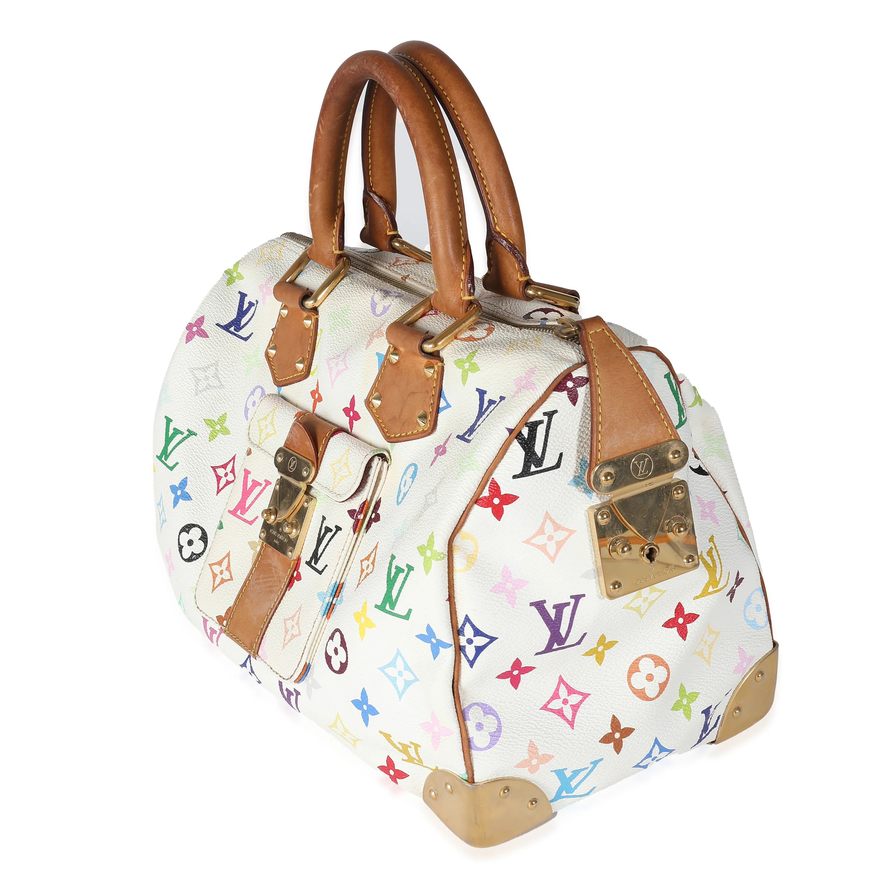 White Multicolor Monogram Canvas Speedy 30 - Image 2