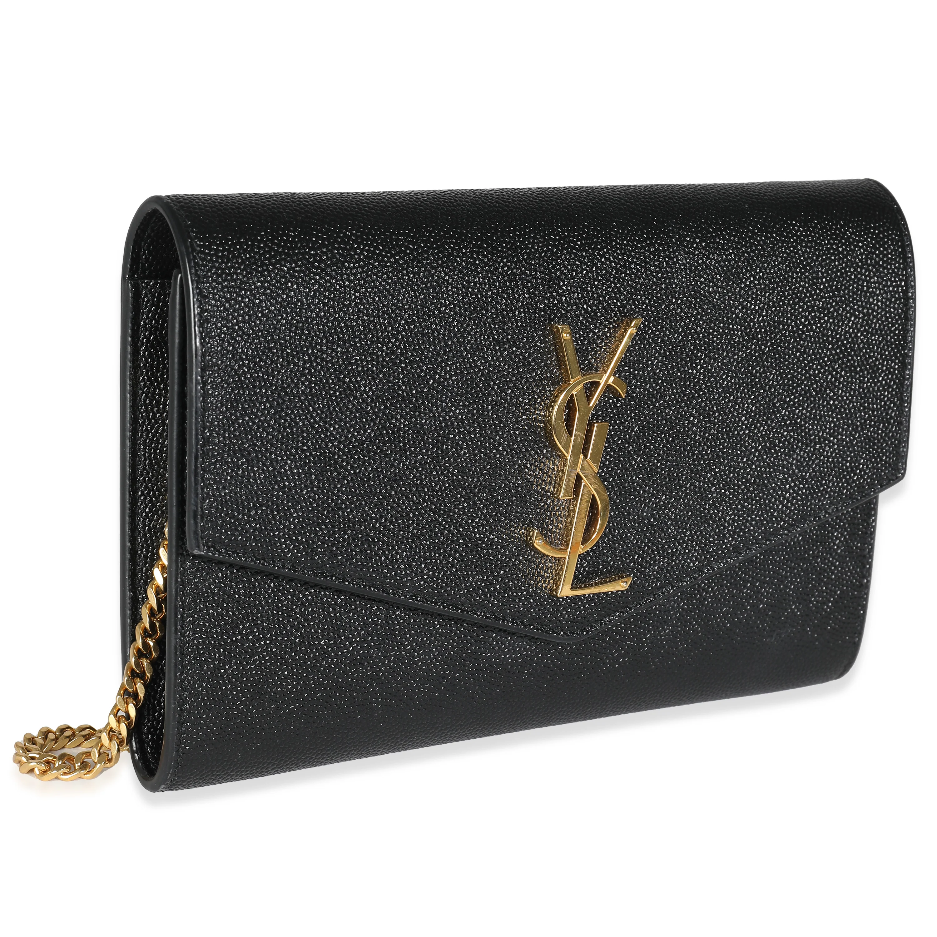 Black Grain De Poudre Uptown Chain Wallet - Image 3