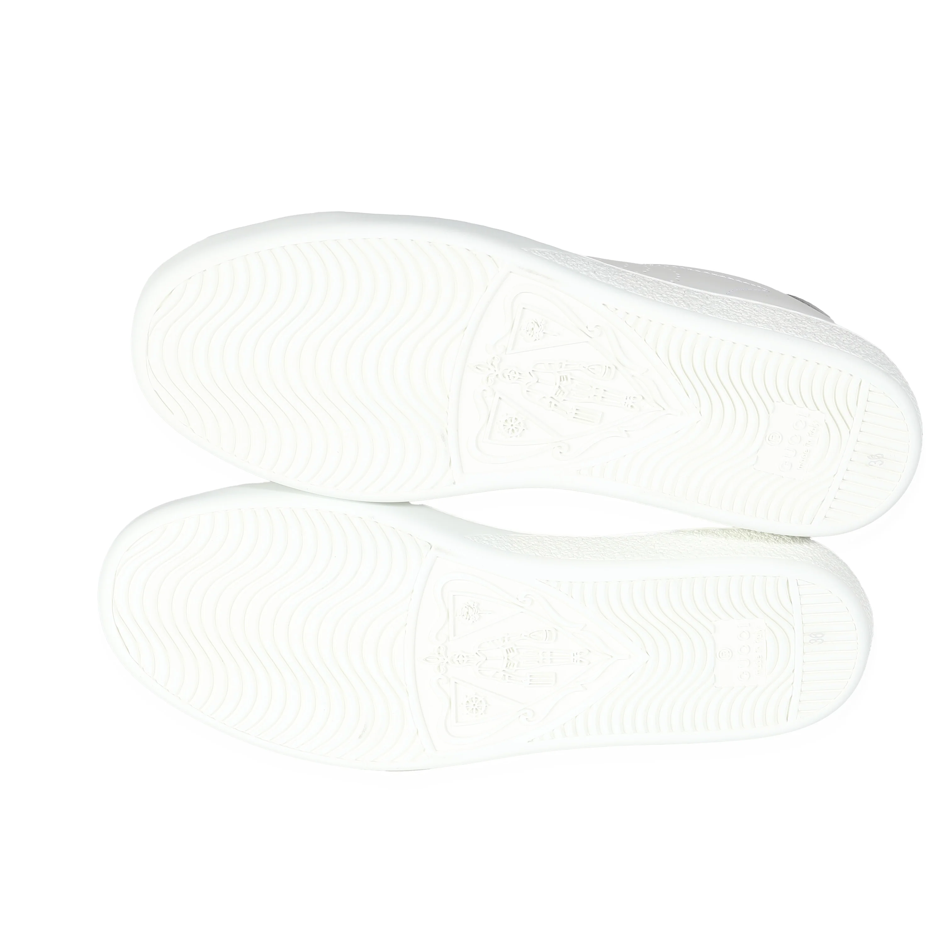 White Calfskin Perforated G Sneakers 36 - Image 4