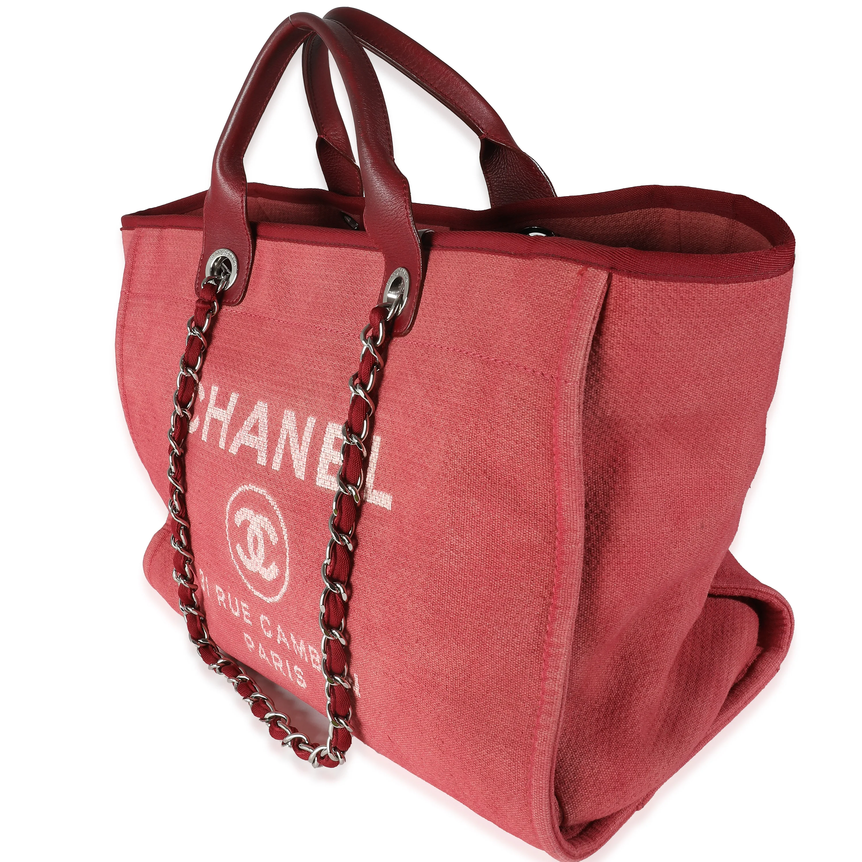 Red Canvas Medium Deauville Tote - Image 2