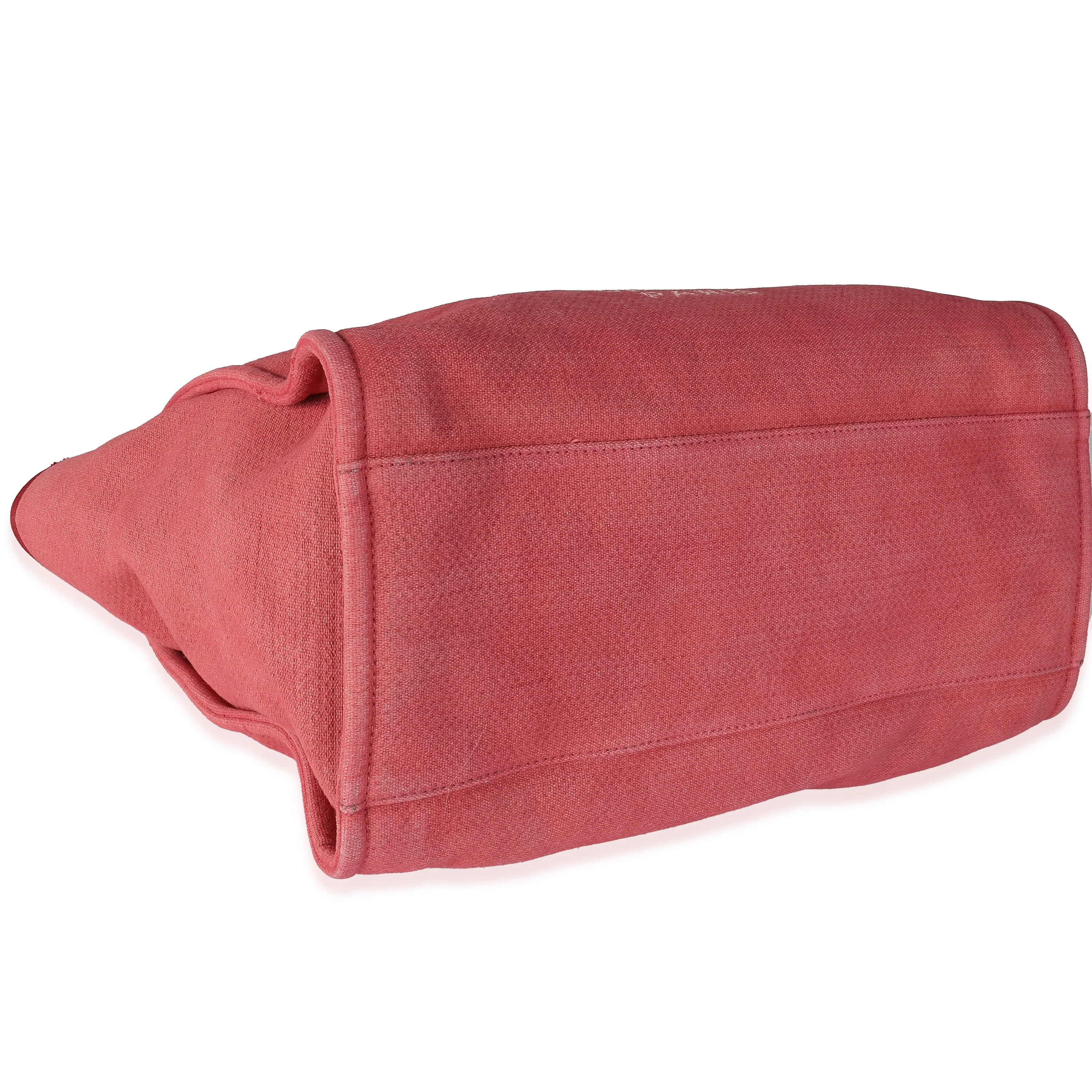 Red Canvas Medium Deauville Tote - Image 8