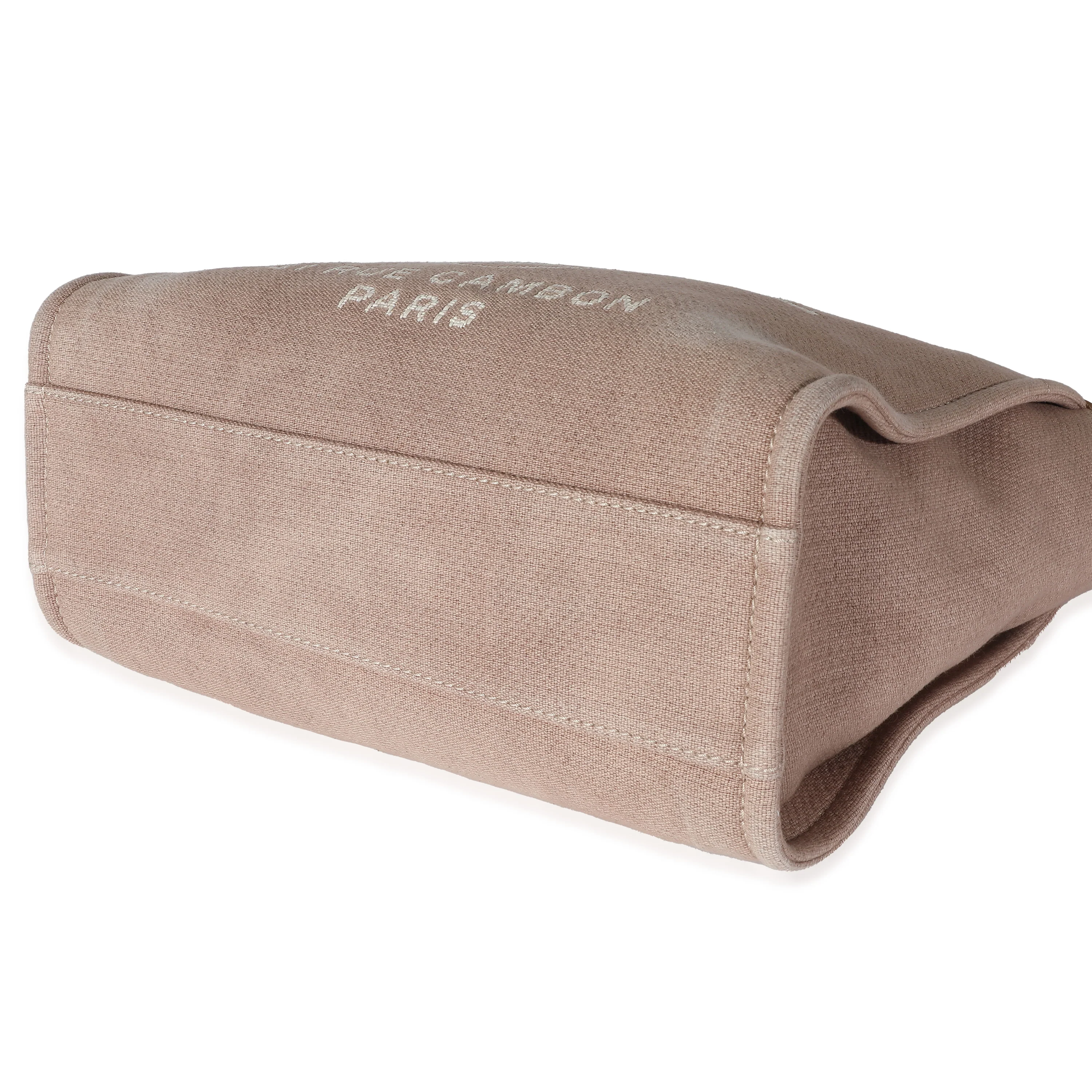 Beige Canvas Small Deauville Tote - Image 6