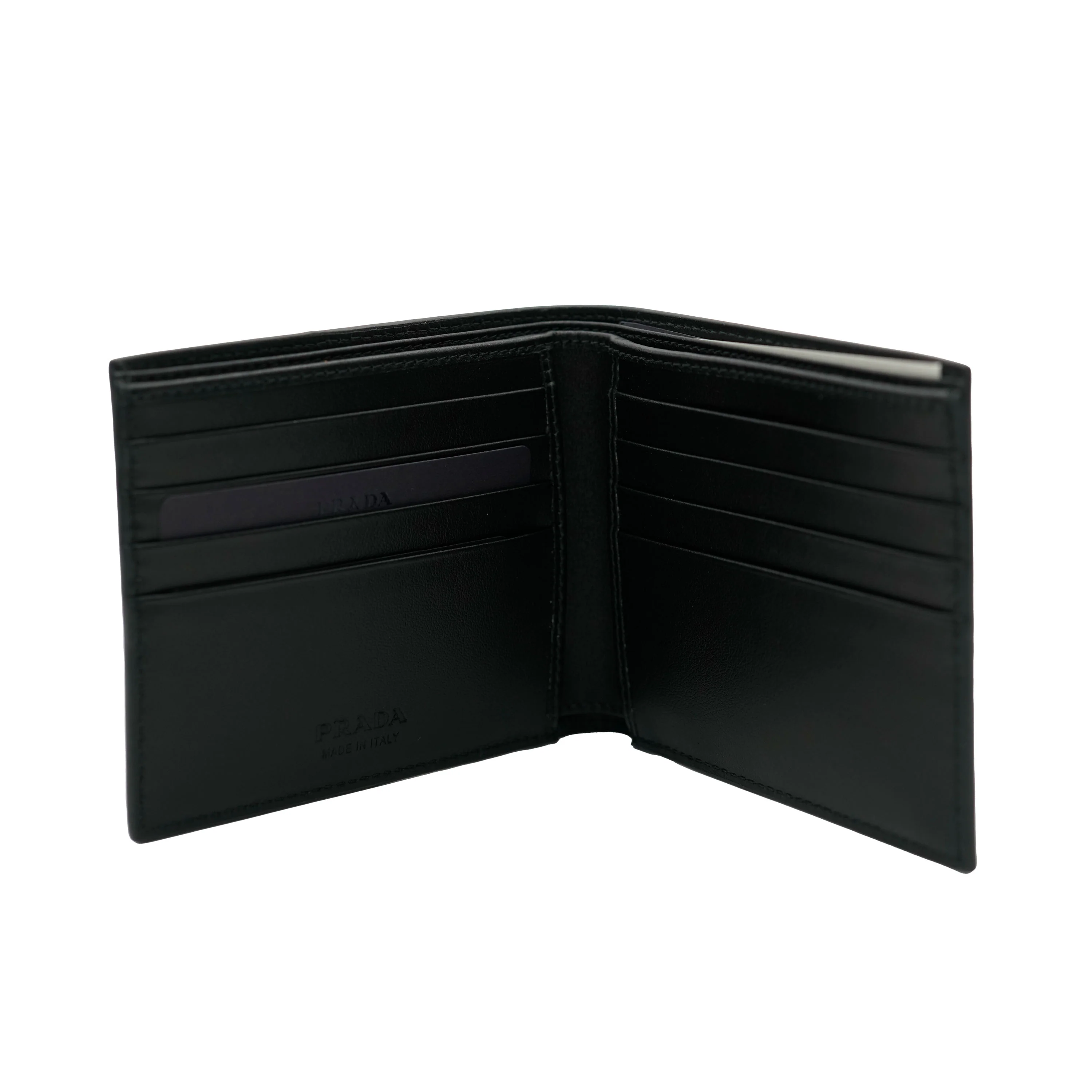 Black City Calf Bi-Fold Logo Wallet - Image 4