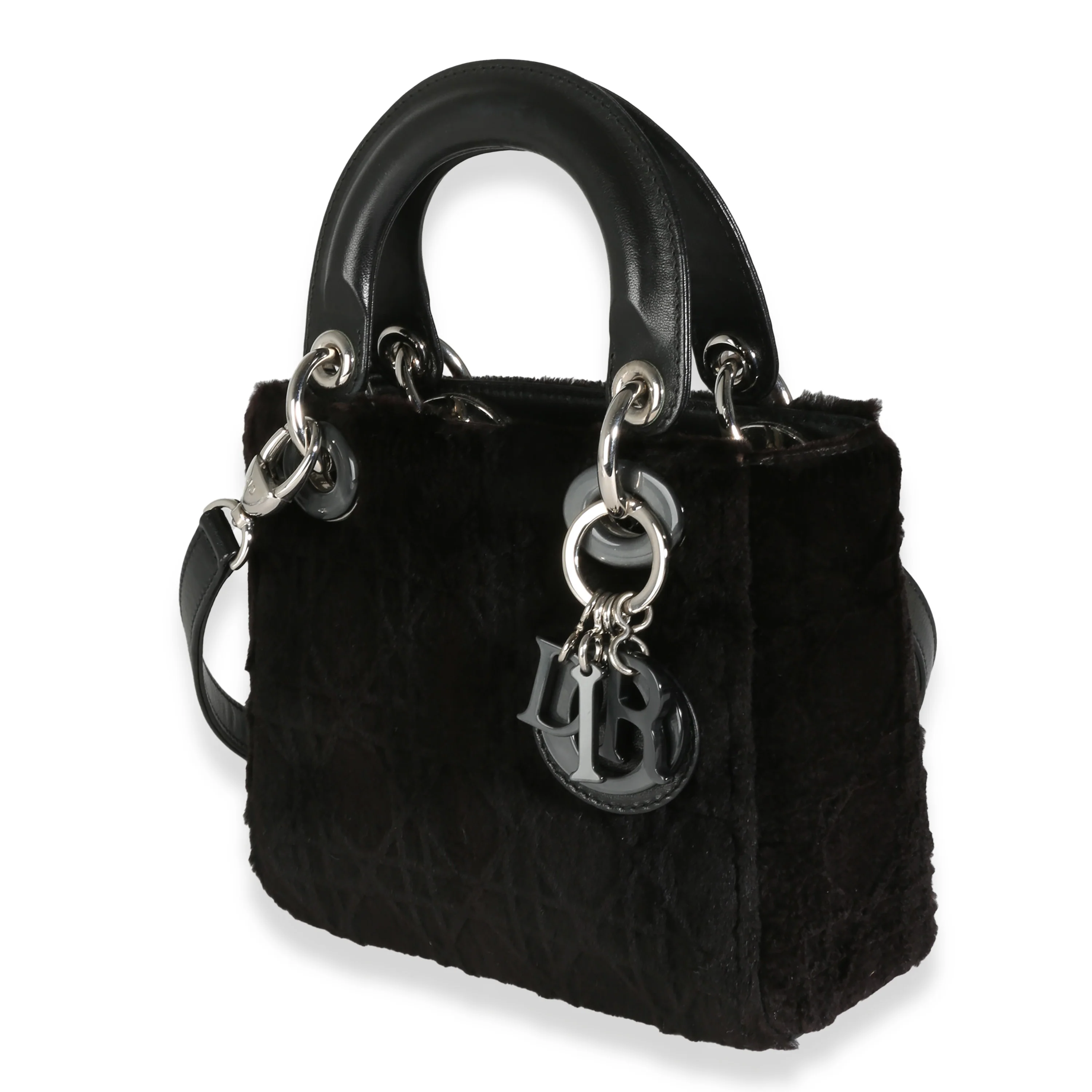 Black Fur Cannage Mini Lady Dior - Image 2