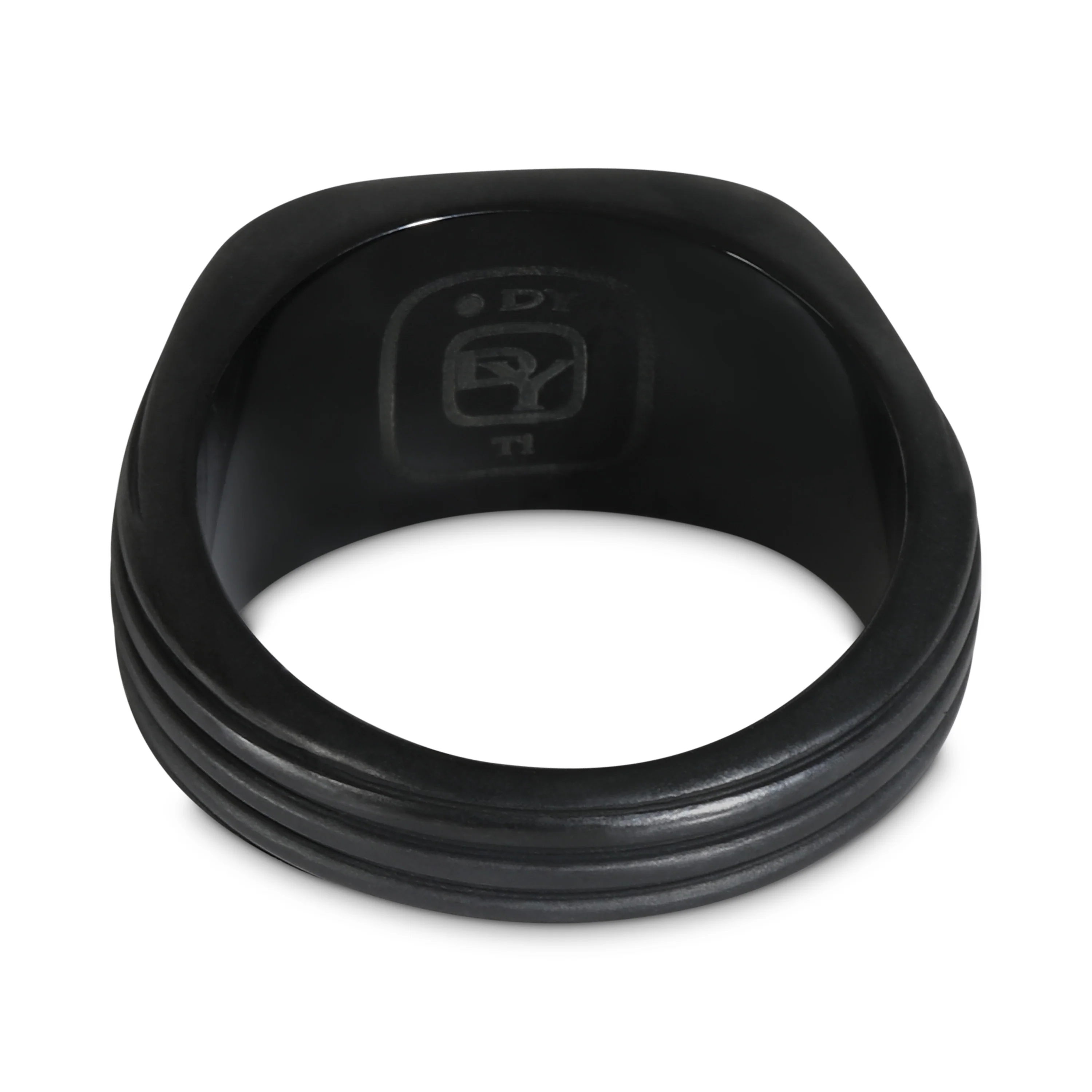 Royal Cord Onyx Fashion Ring in Titanium - Image 3