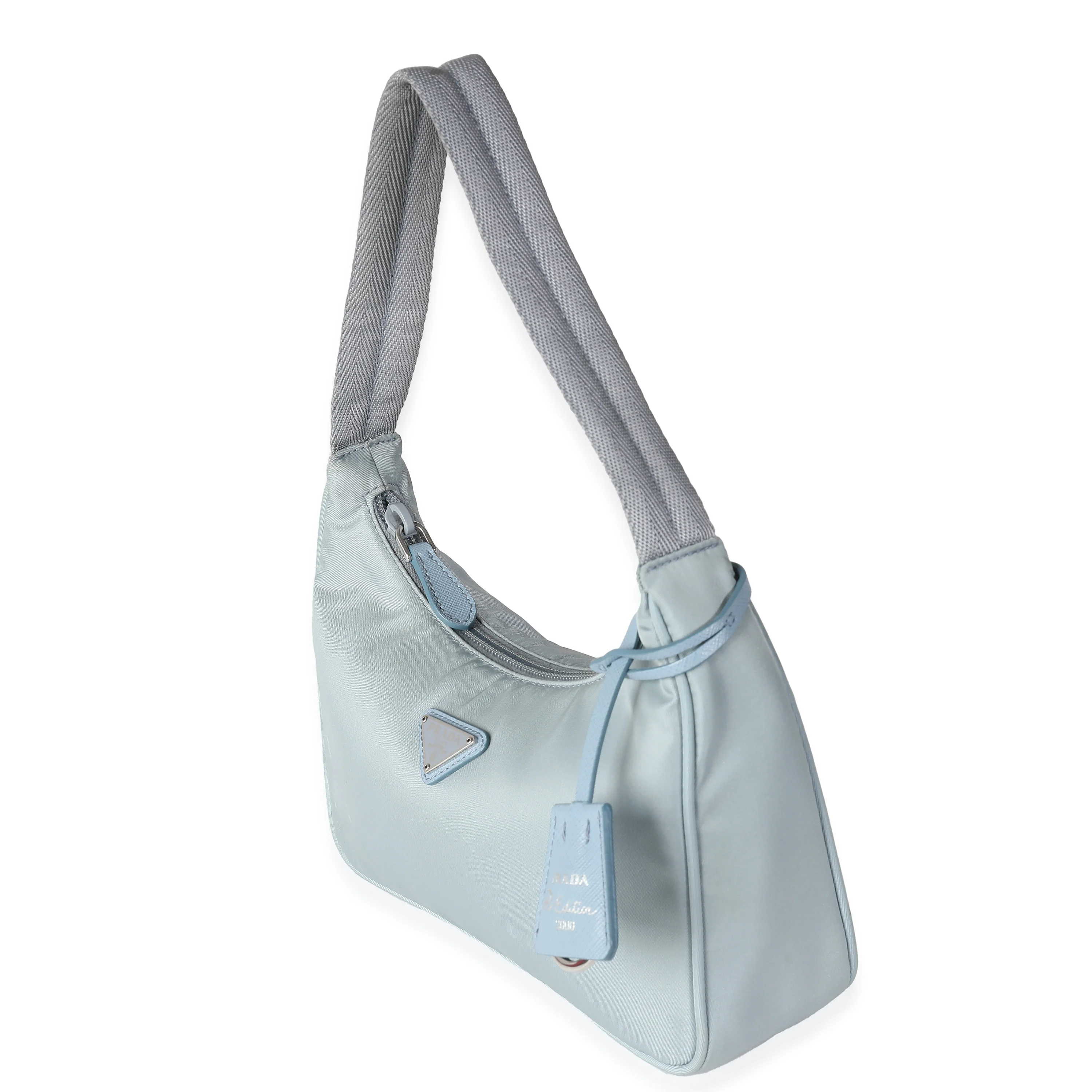 Light Blue Re-Nylon Re-Edition 2005 Mini Hobo - Image 2