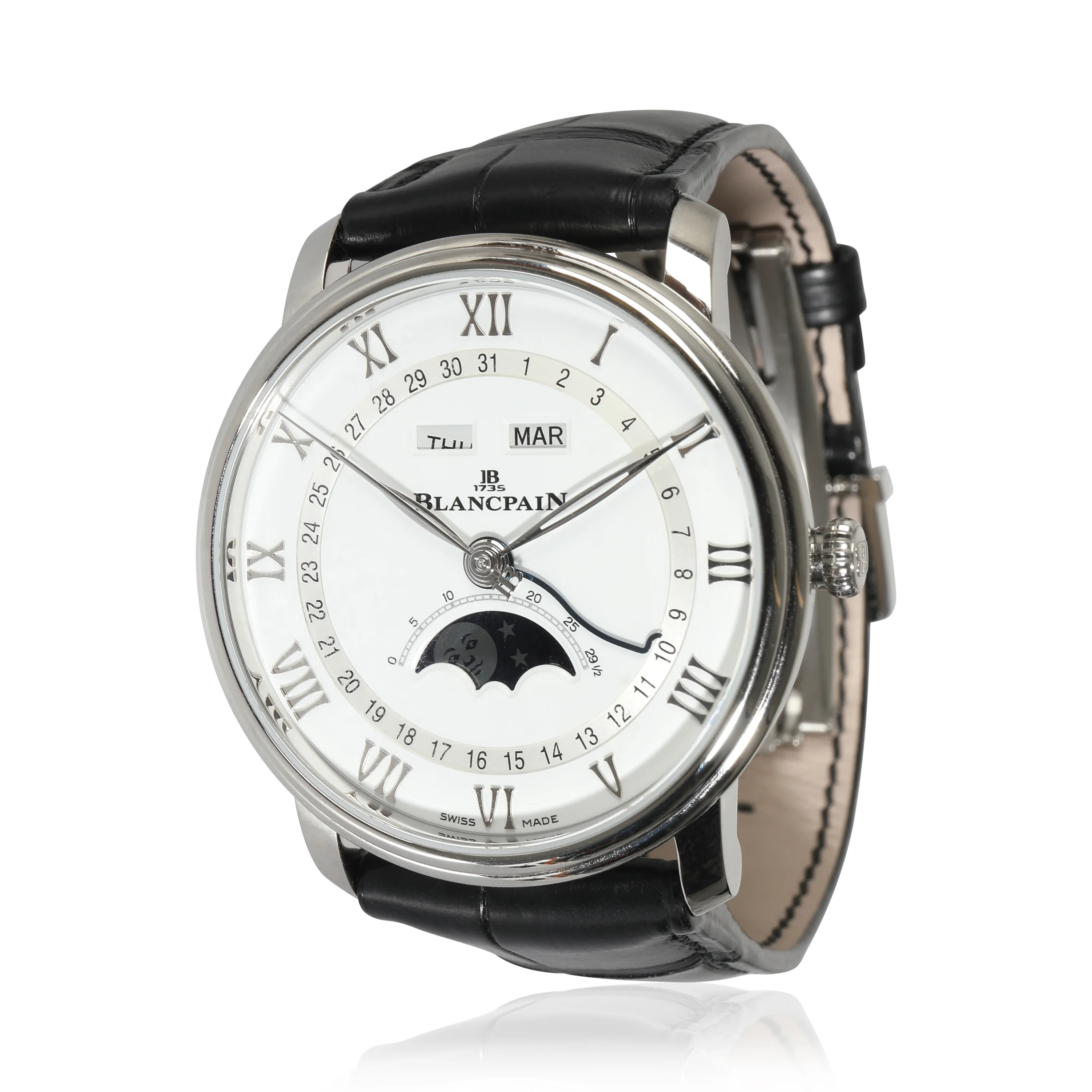 Villeret Quantieme Complet 6654-1127-55B Mens Watch in Stainless Ste