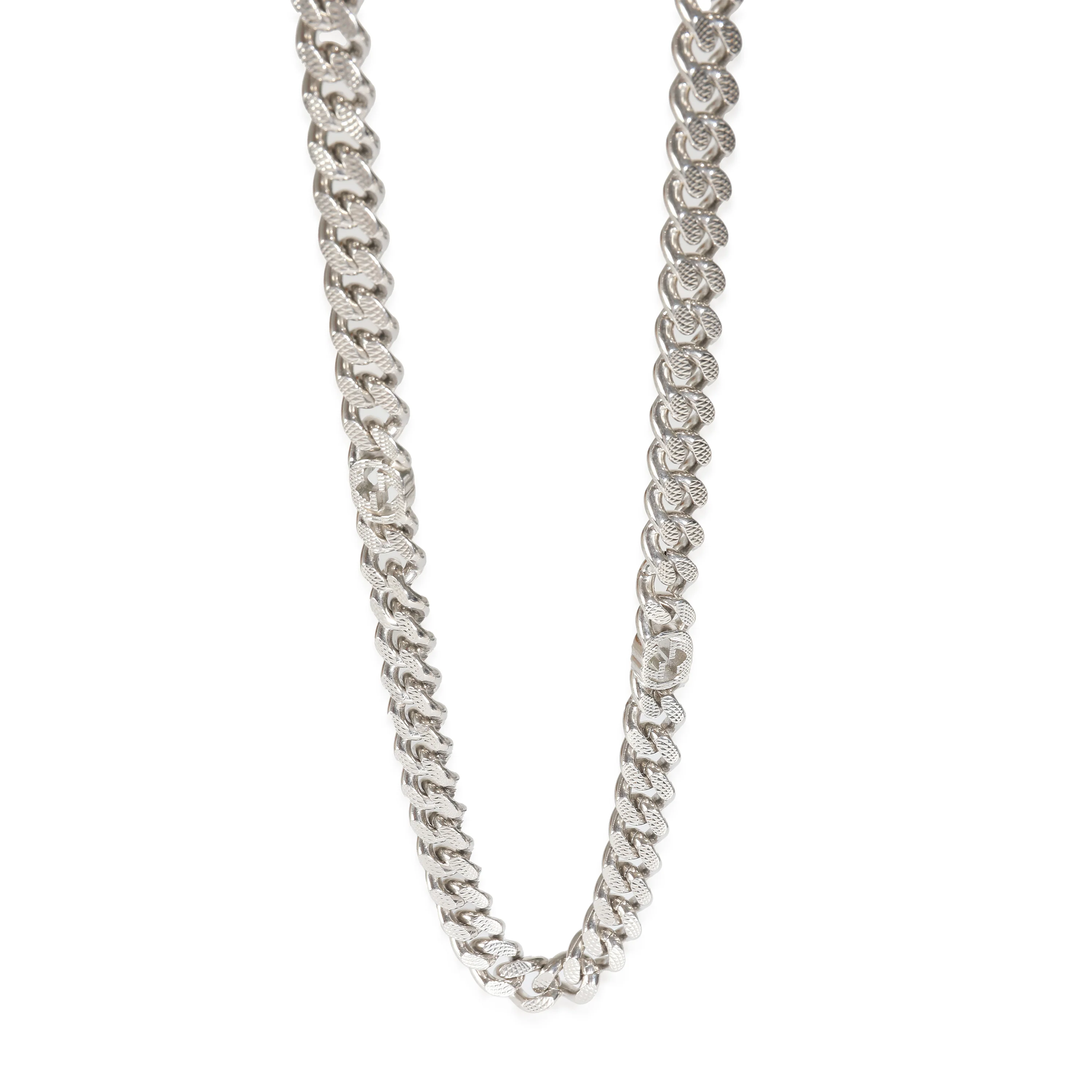 Interlocking G Fashion Necklace in  Palladium Plated