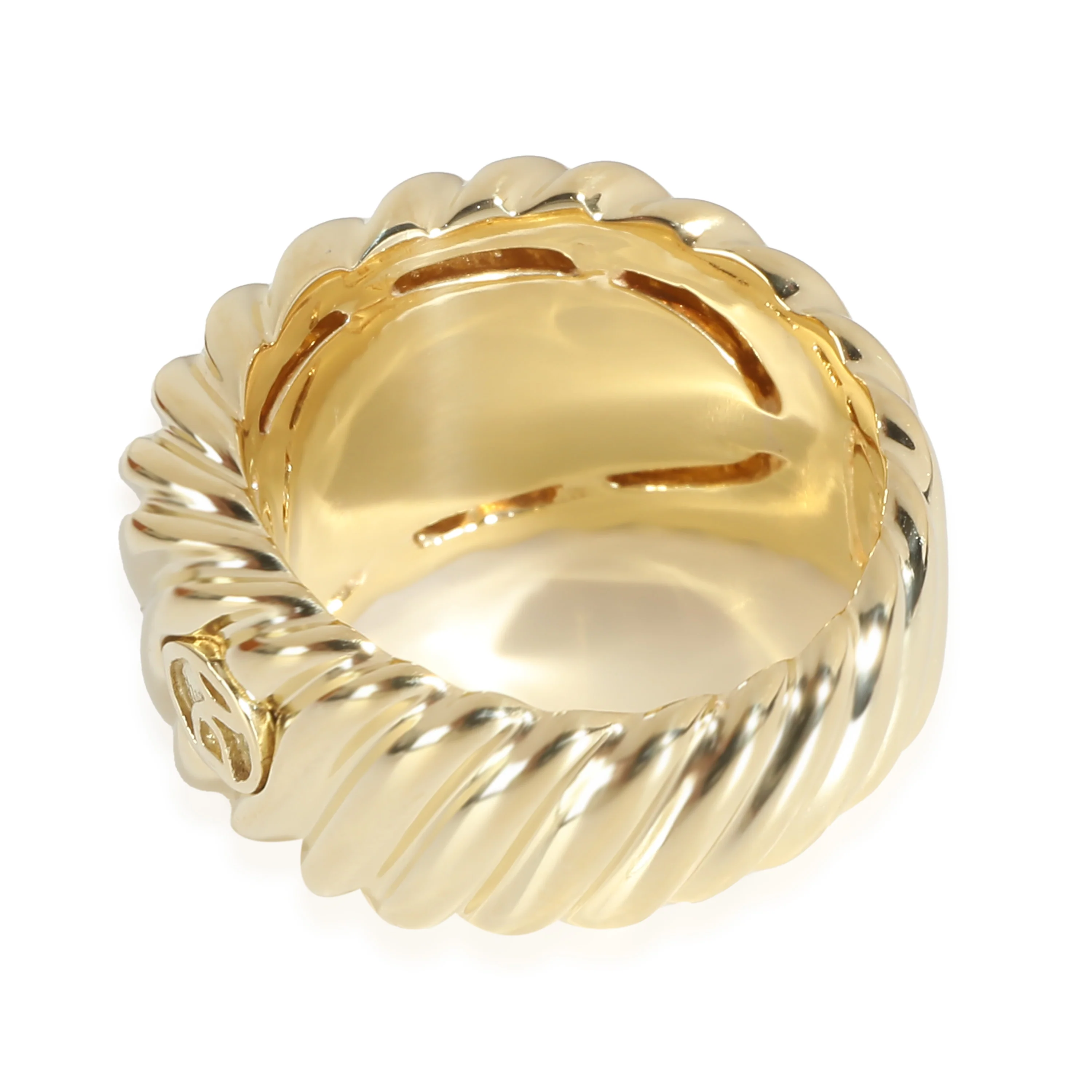 Sculpted Cable Contour Ring in 18k Yellow Gold - Image 4